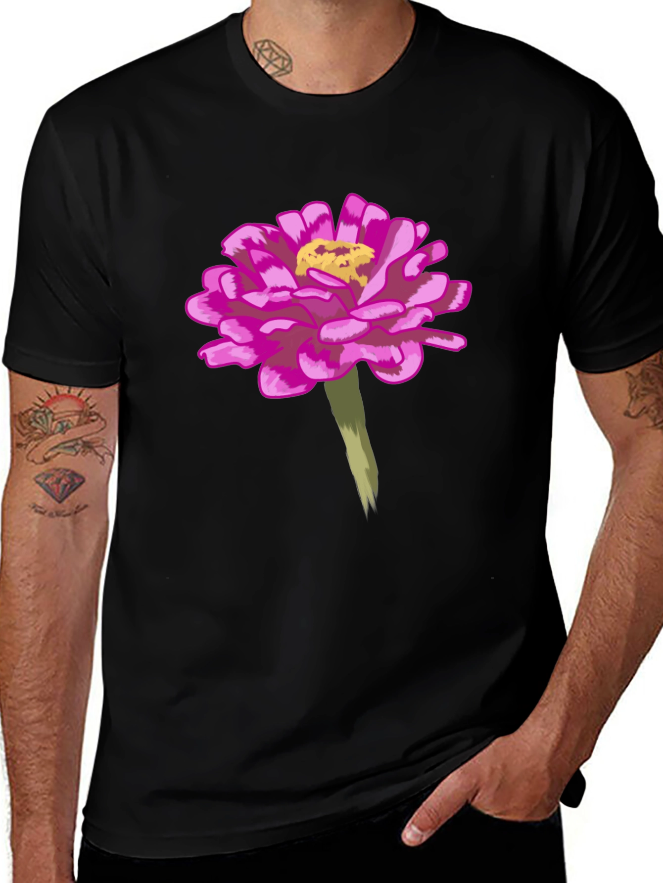 Floral T-Shirt - Pink Flower Graphic Tee