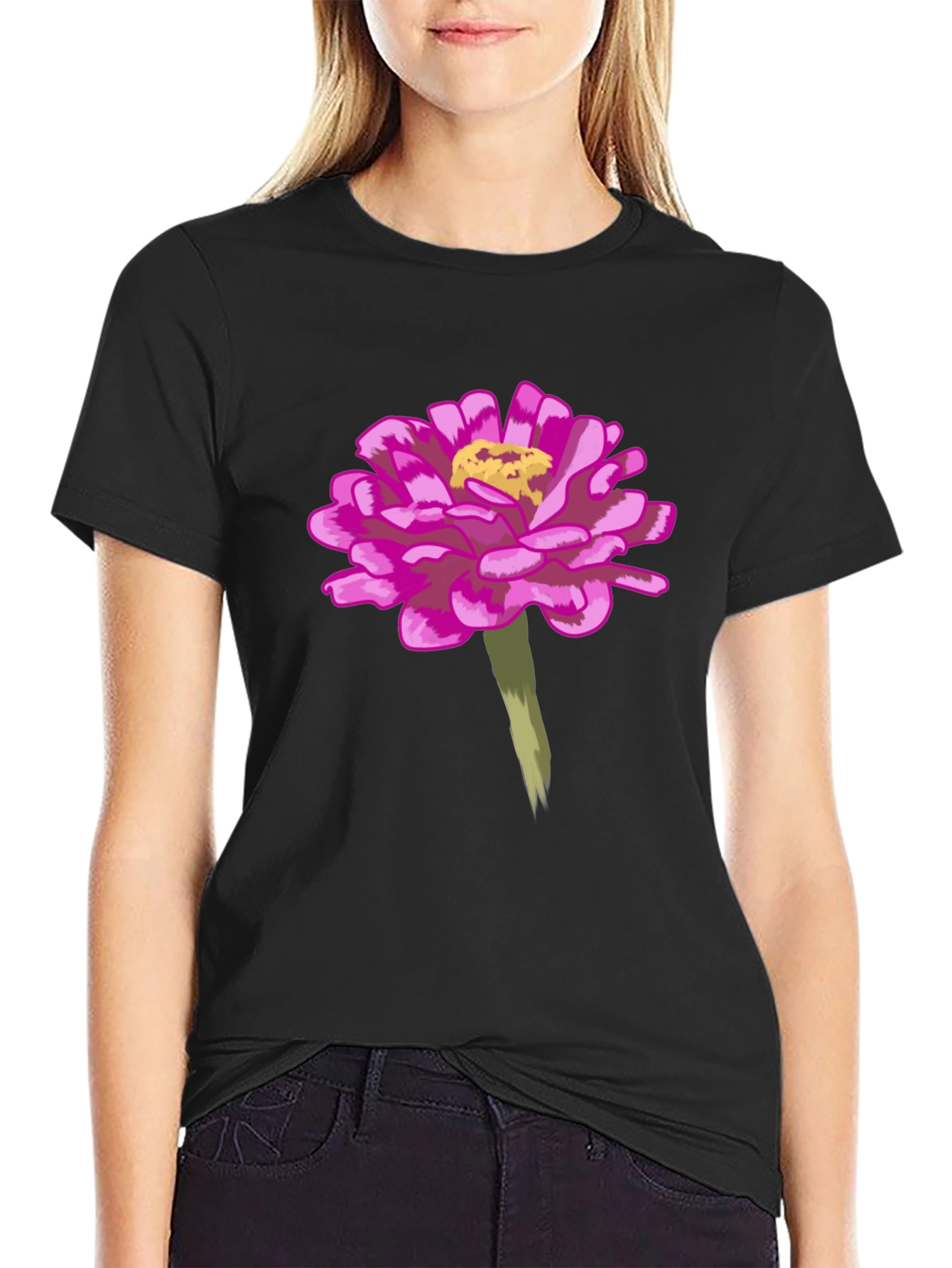 Floral T-Shirt - Pink Flower Graphic Tee