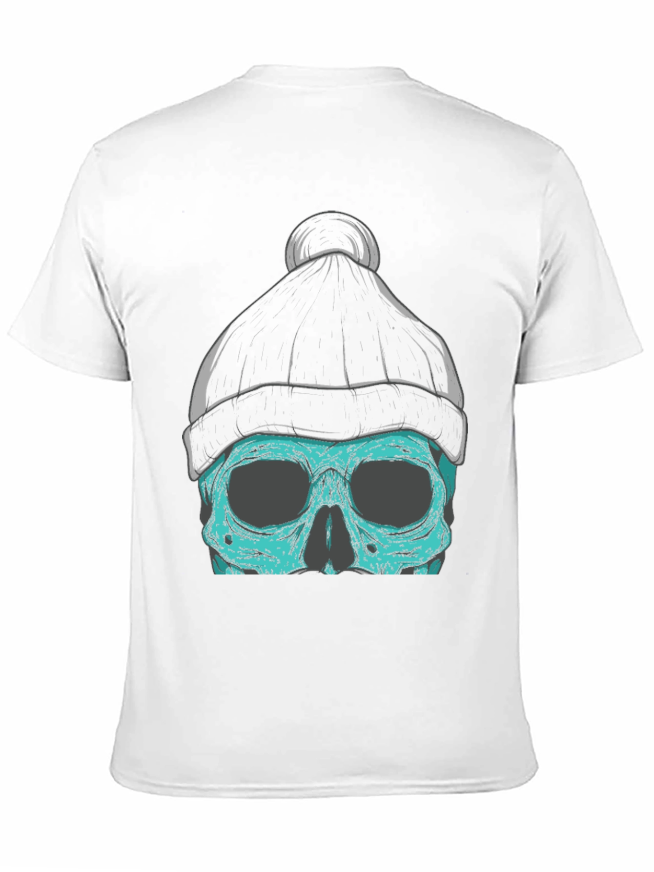 Skull Beanie Graphic T-Shirt