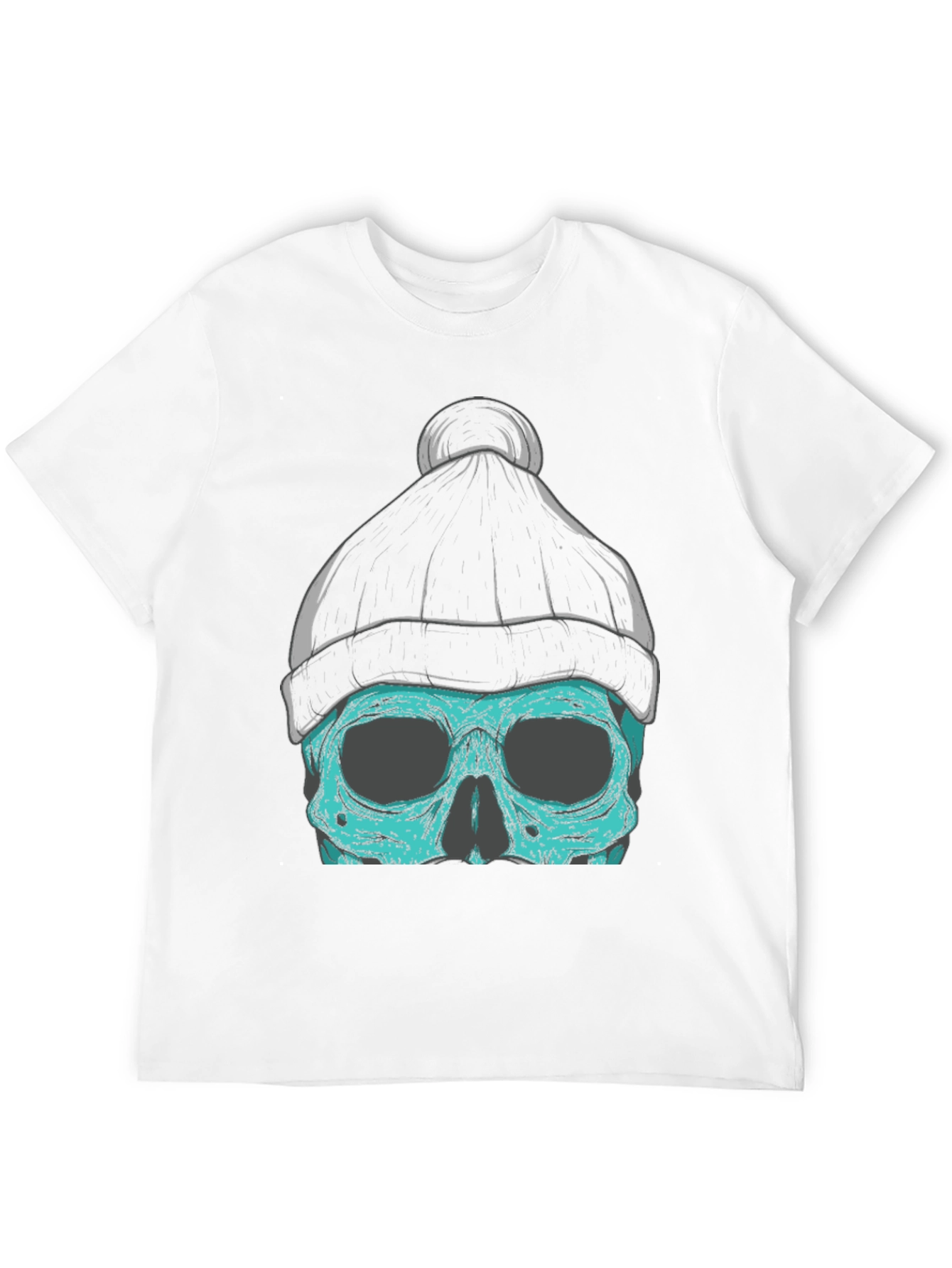 Skull Beanie Graphic T-Shirt