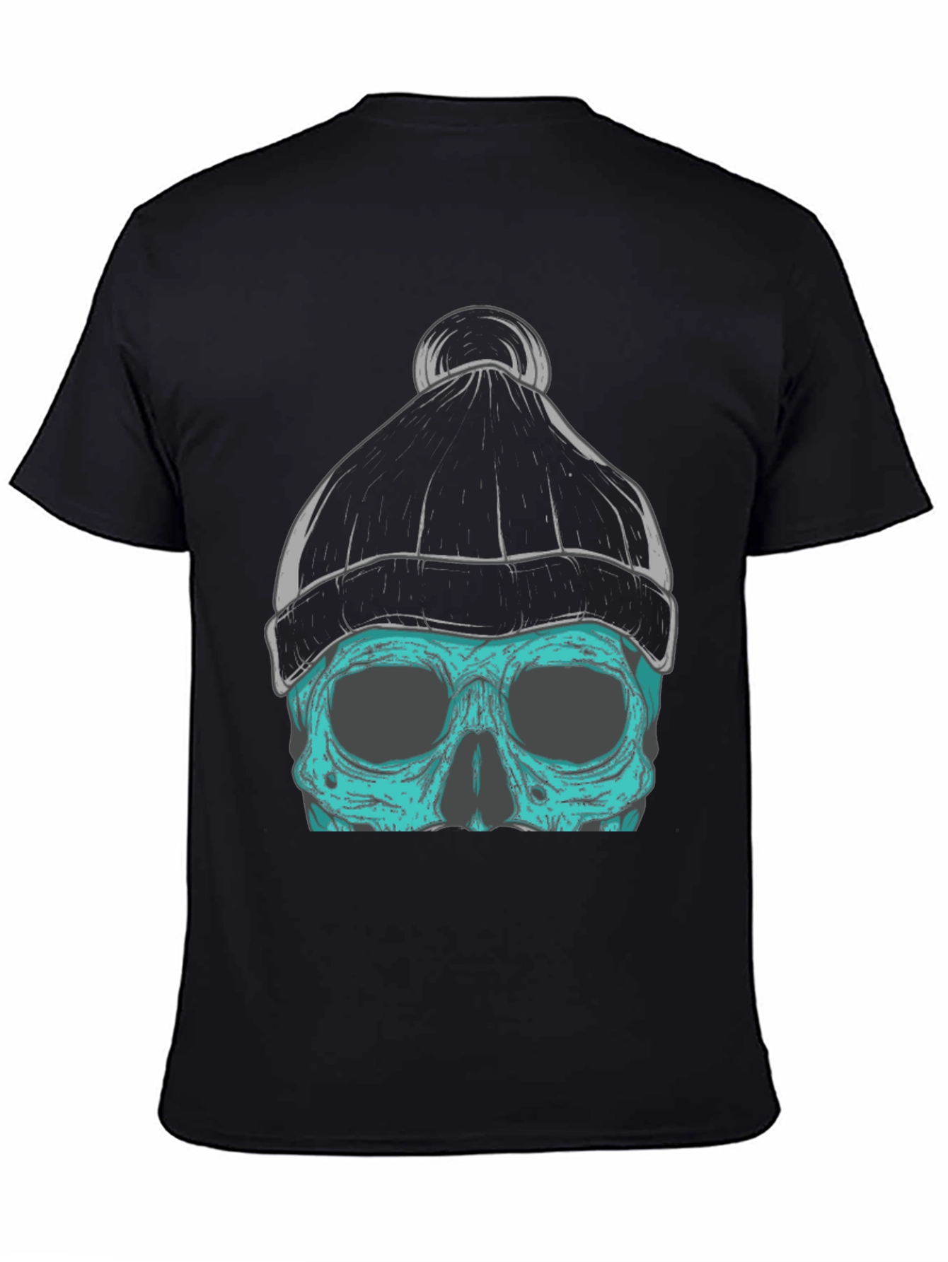 Skull Beanie Graphic T-Shirt