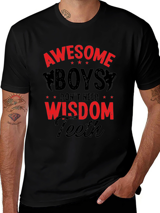 Awesome Boys Wisdom Teeth Graphic T-Shirt