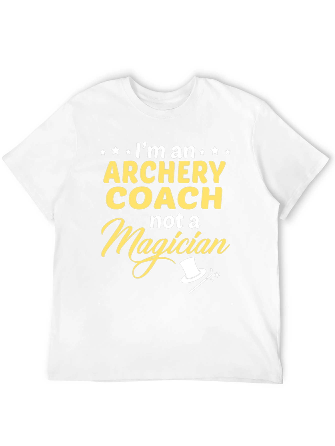 Archery Coach T-Shirt - Not a Magician Funny Tee