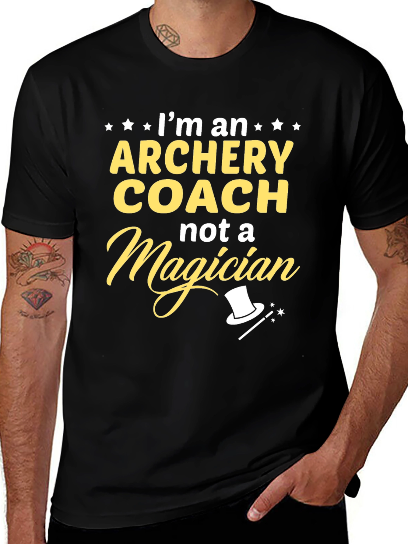 Archery Coach T-Shirt - Not a Magician Funny Tee