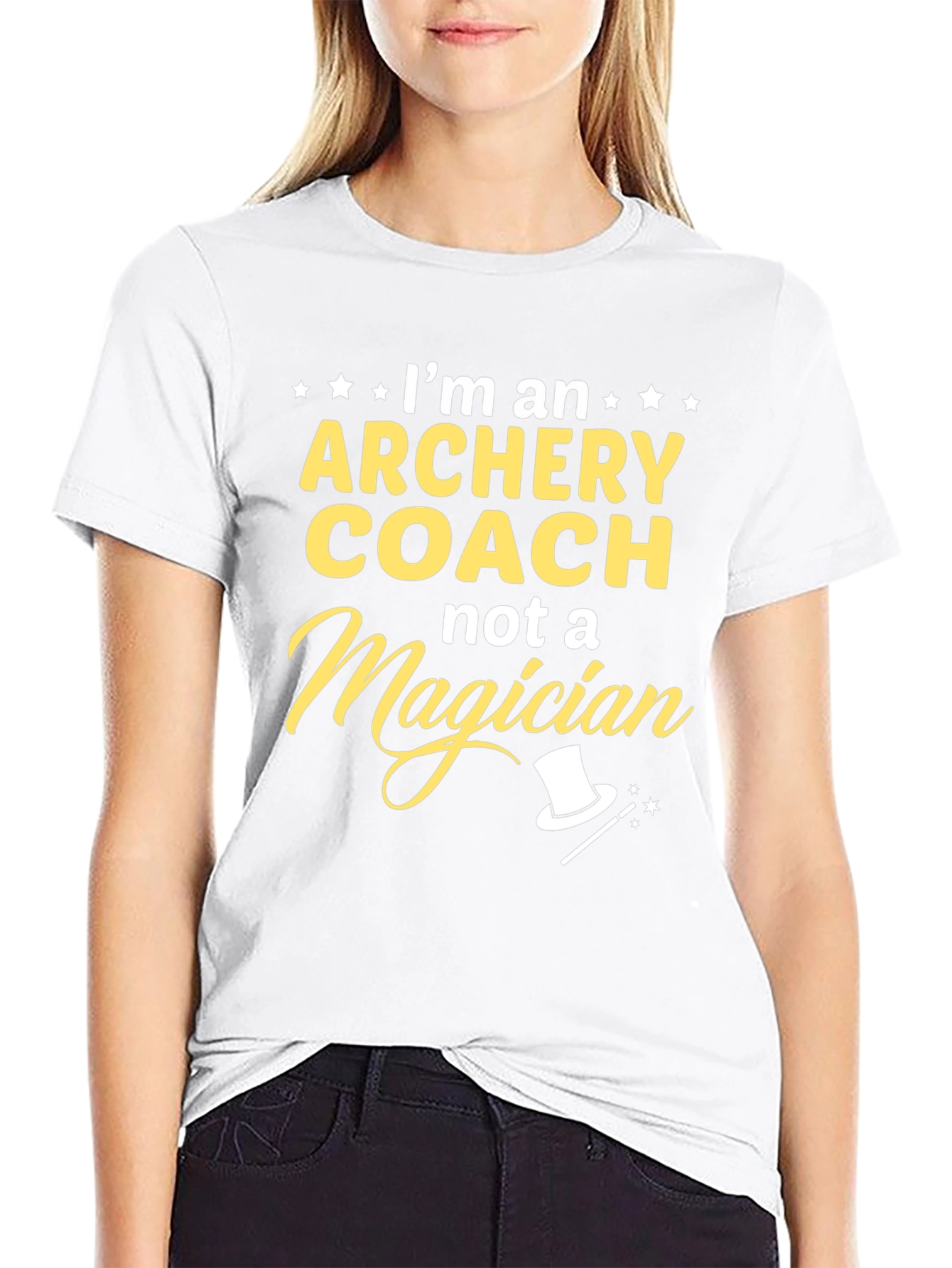 Archery Coach T-Shirt - Not a Magician Funny Tee