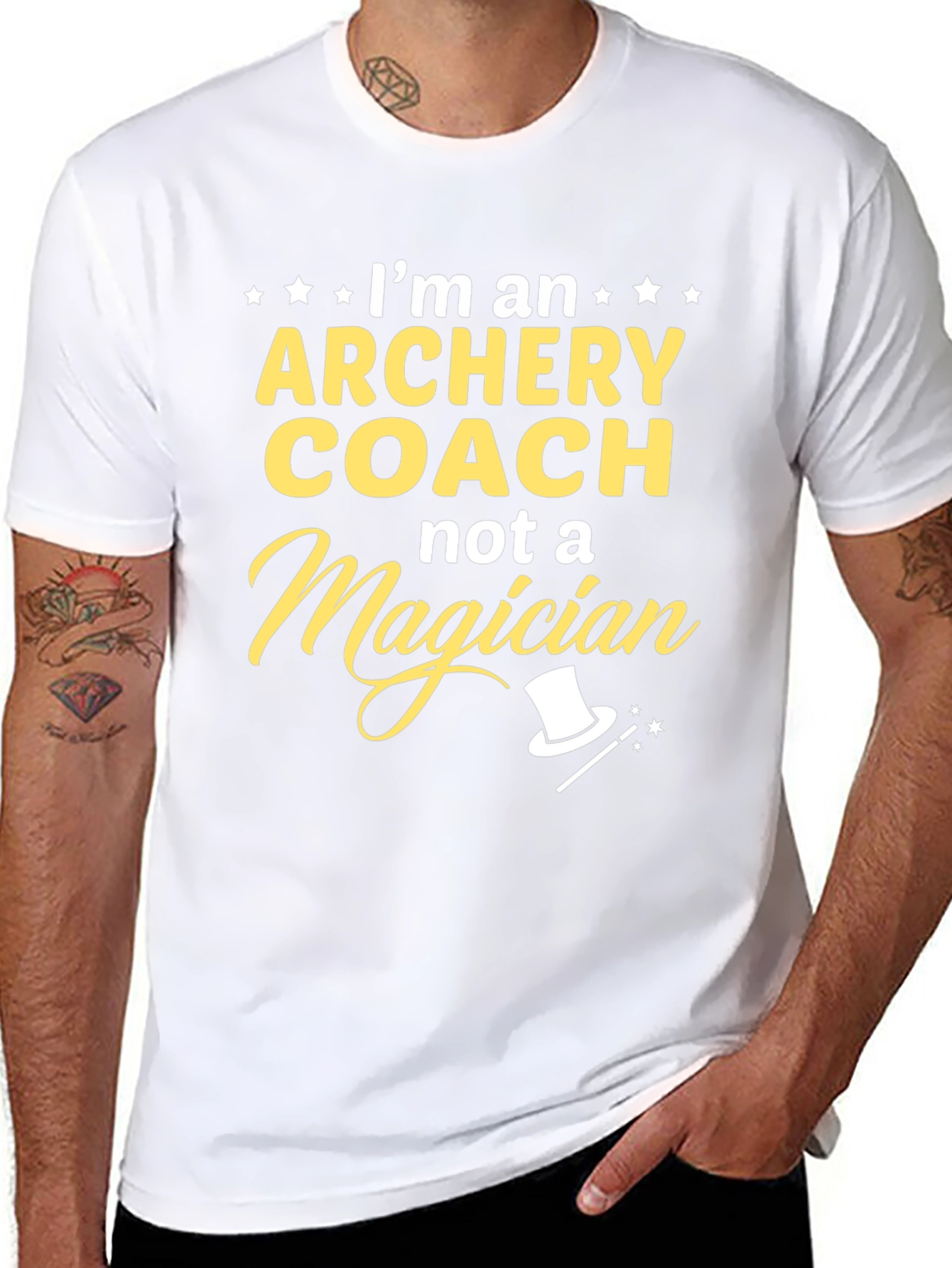 Archery Coach T-Shirt - Not a Magician Funny Tee