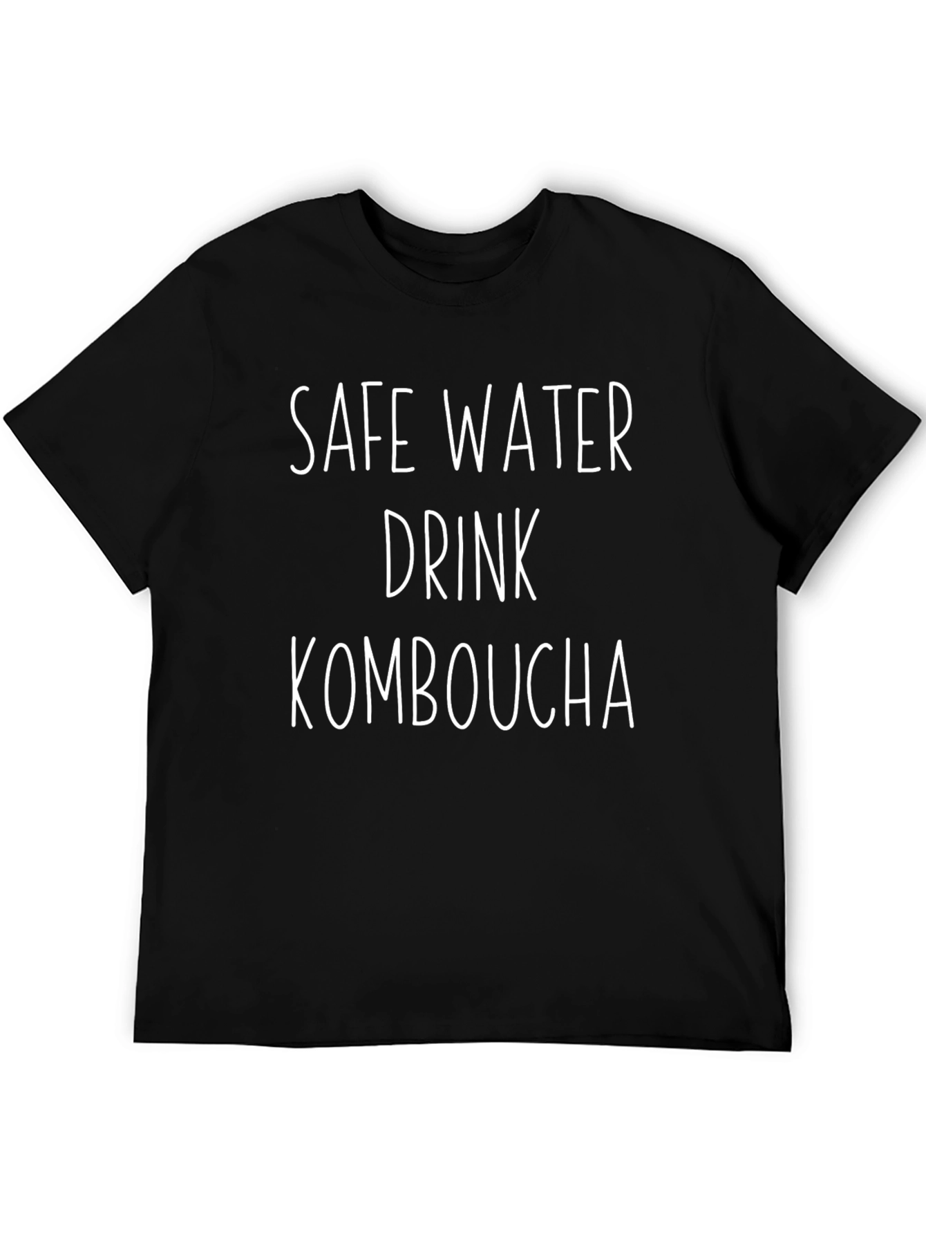 Safe Water Drink Kombucha Black T-Shirt
