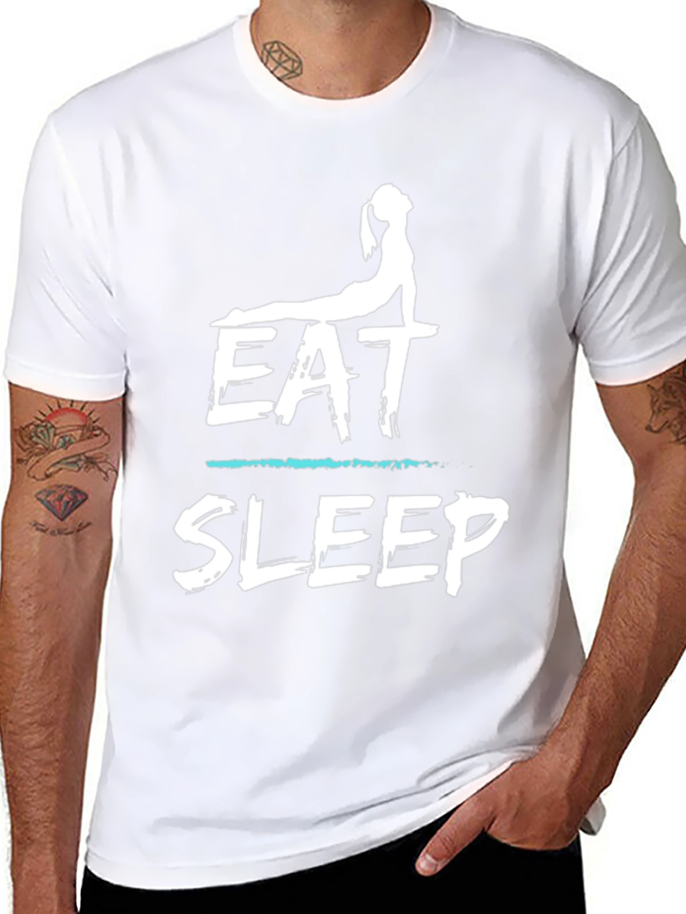 Eat Sleep Yoga T-Shirt Funny Gym Tee