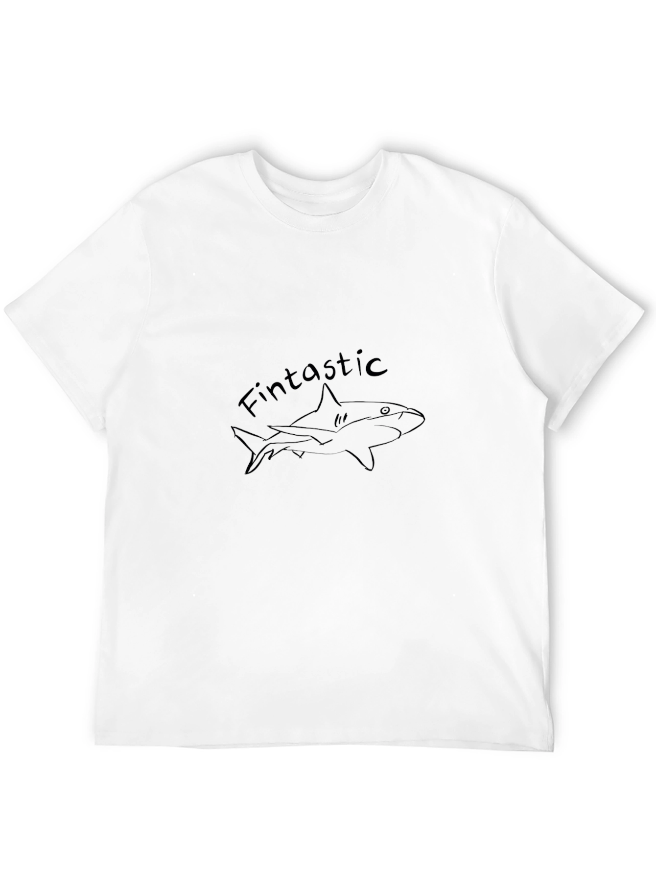 Fintastic Shark Graphic Black T-Shirt