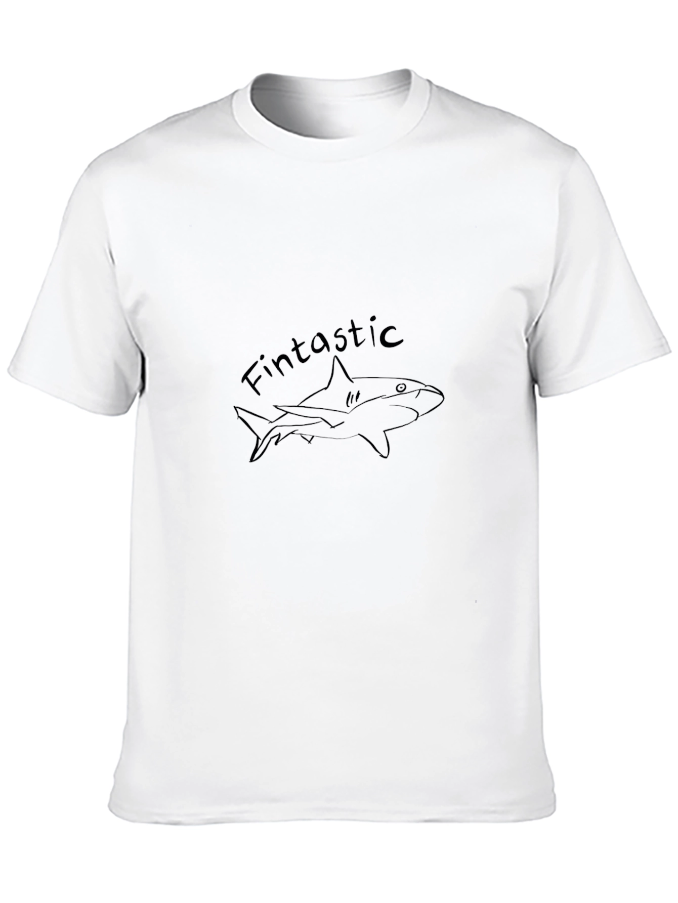 Fintastic Shark Graphic Black T-Shirt