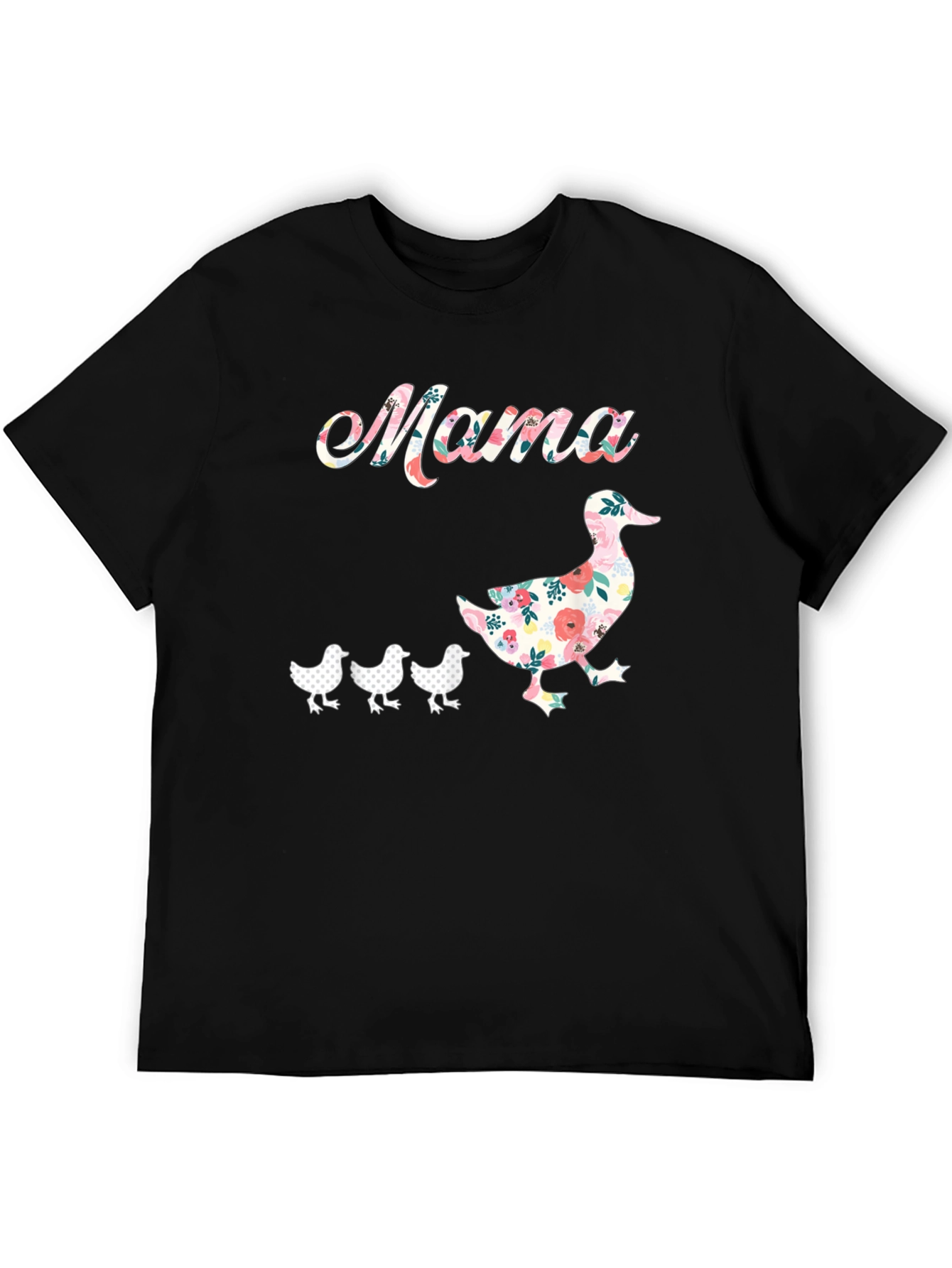 Mama Duck & Ducklings Floral Graphic Tee
