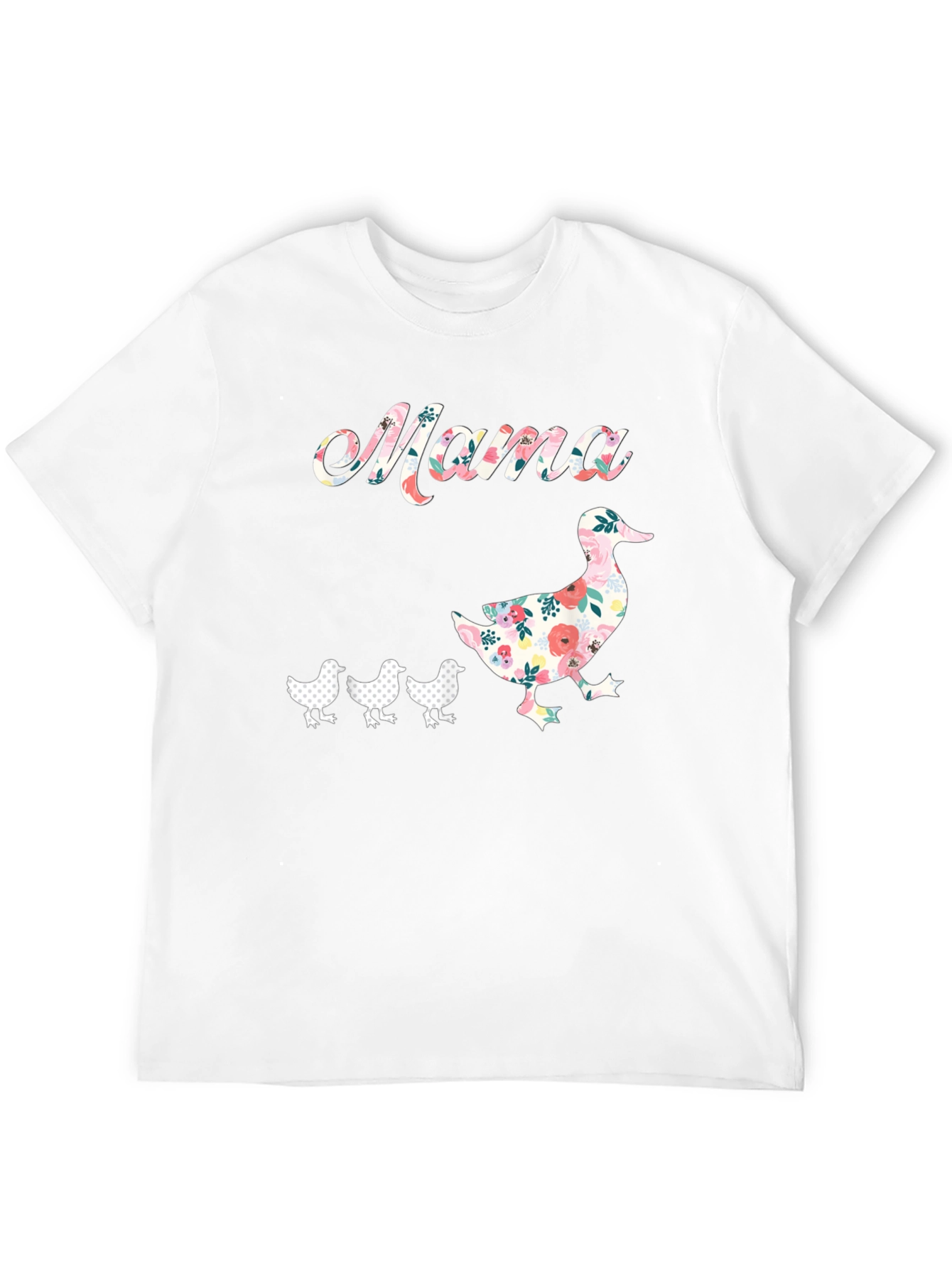 Mama Duck & Ducklings Floral Graphic Tee