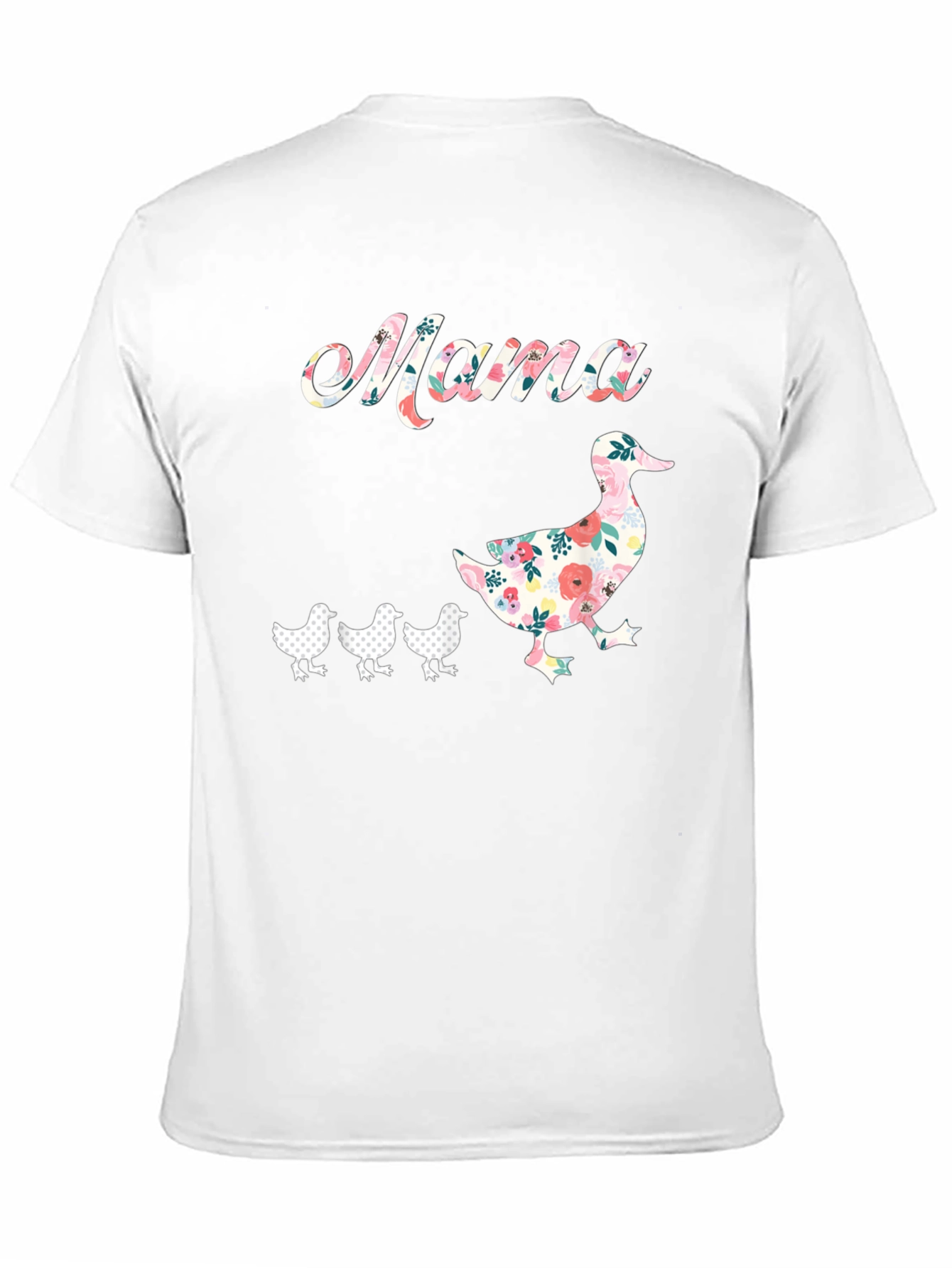 Mama Duck & Ducklings Floral Graphic Tee
