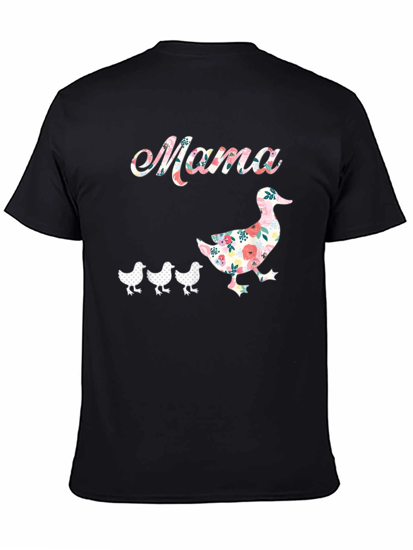 Mama Duck & Ducklings Floral Graphic Tee