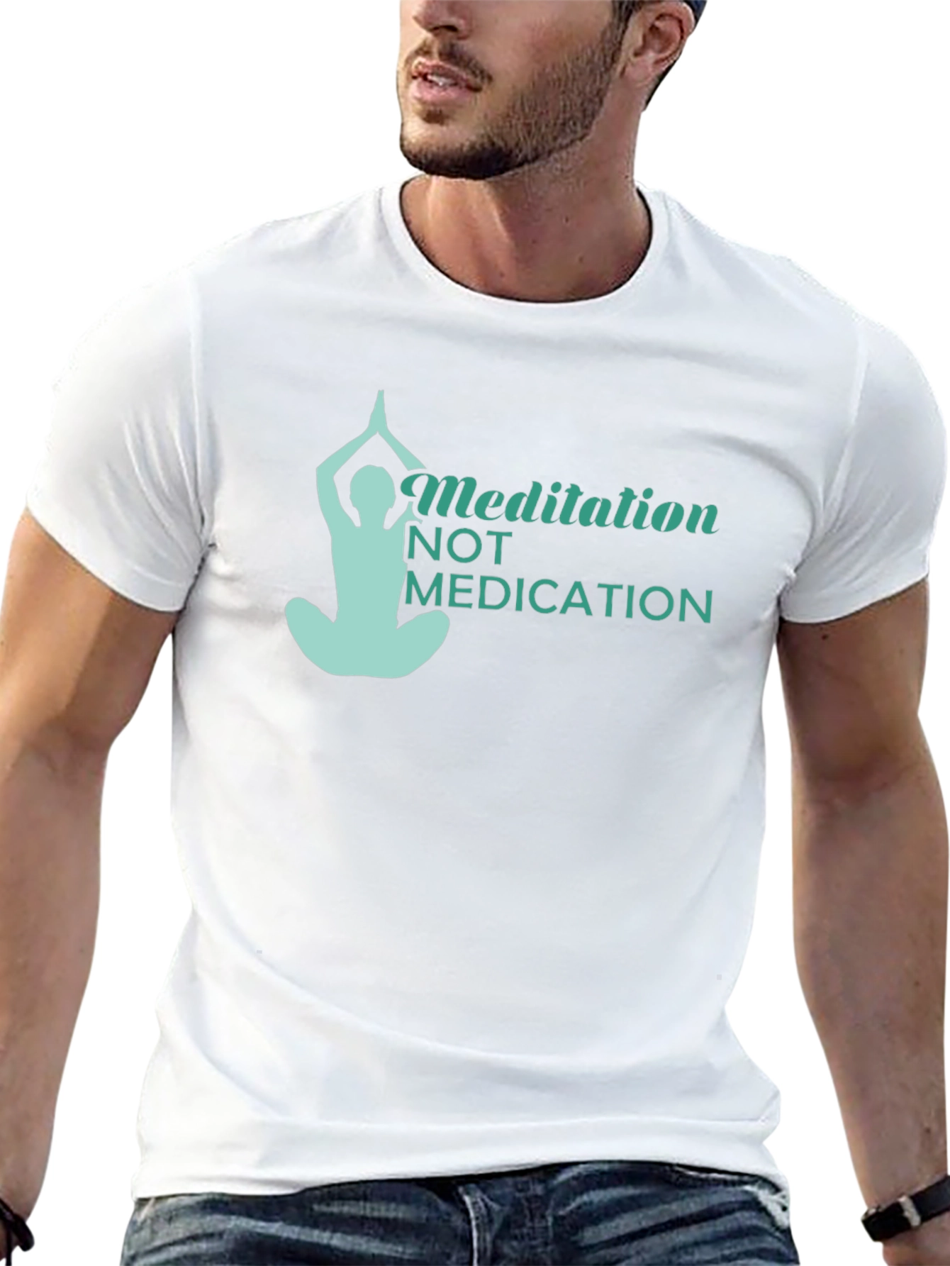 Meditation Not Medication Black T-Shirt