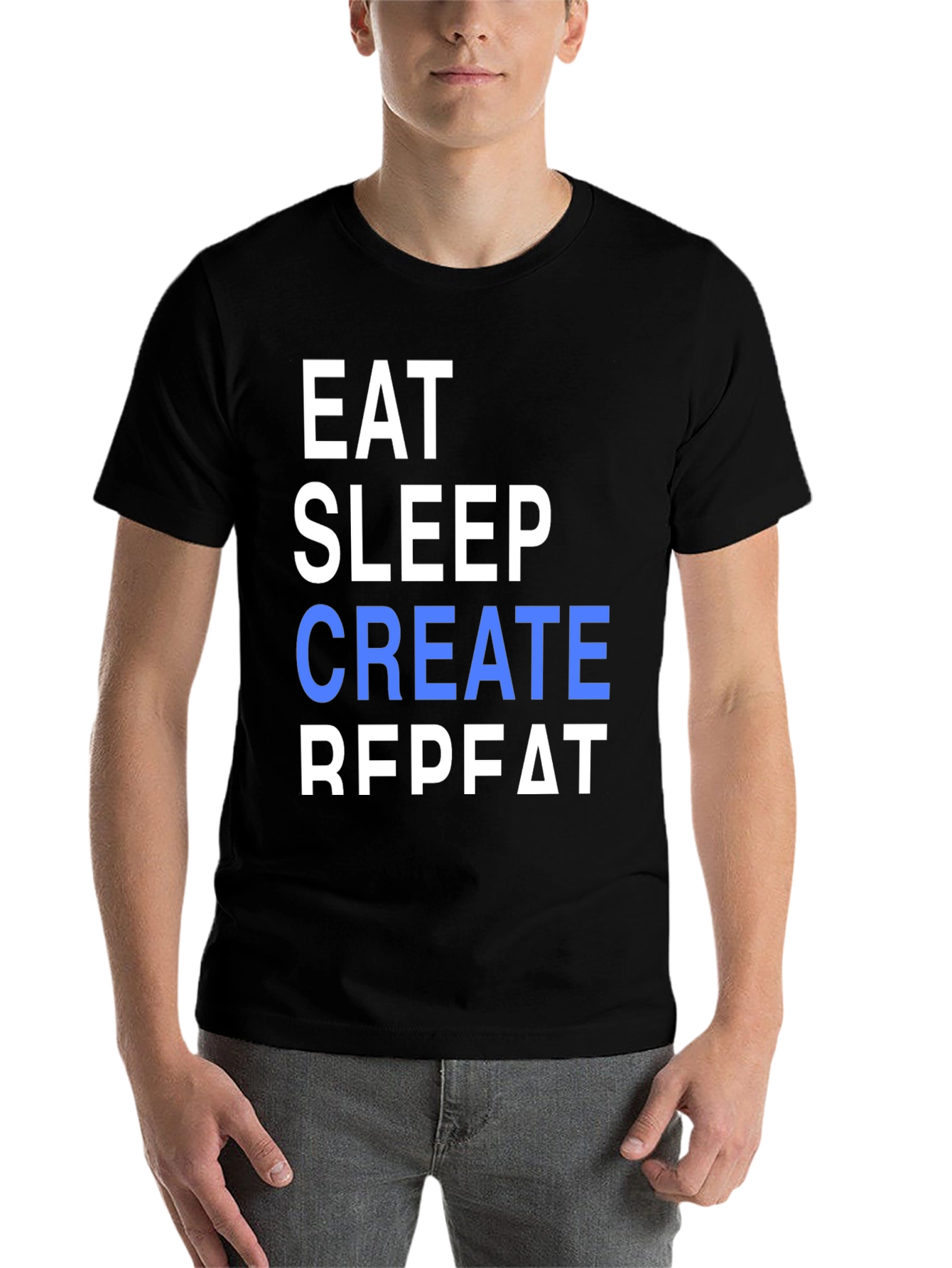 Eat Sleep Create Repeat Graphic Tee