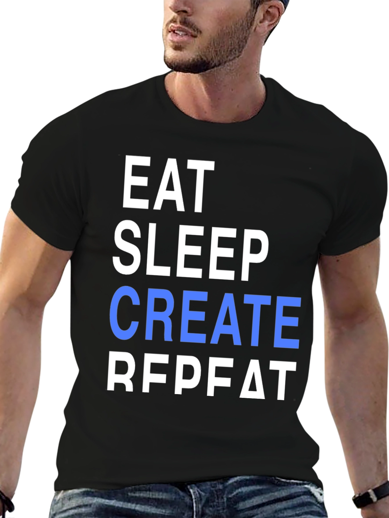Eat Sleep Create Repeat Graphic Tee