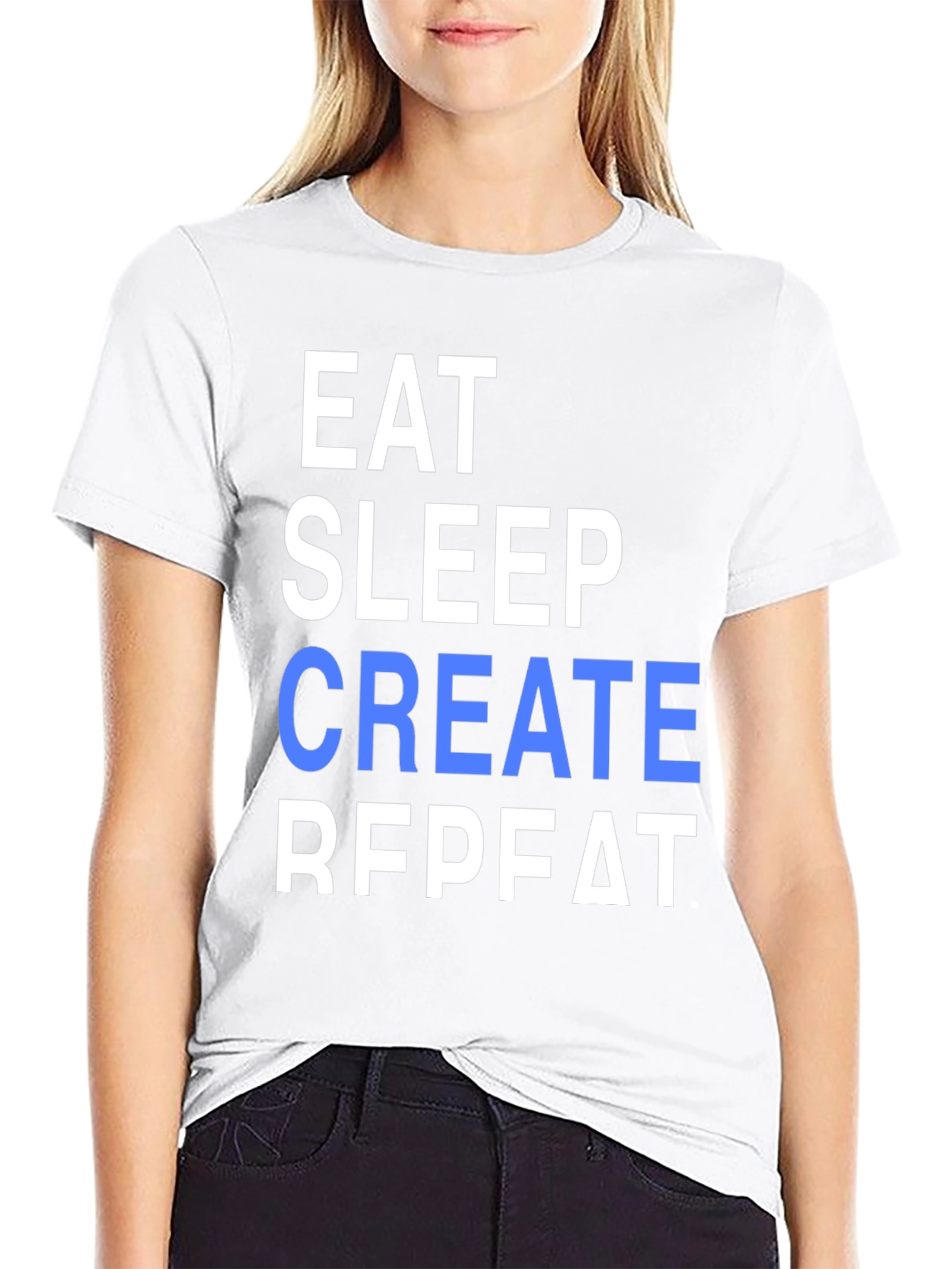 Eat Sleep Create Repeat Graphic Tee