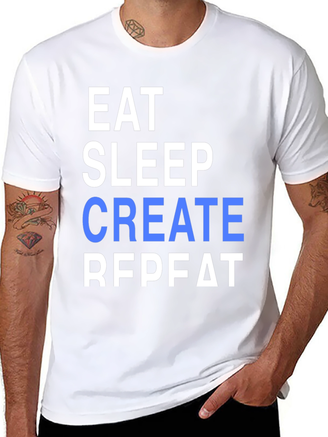 Eat Sleep Create Repeat Graphic Tee