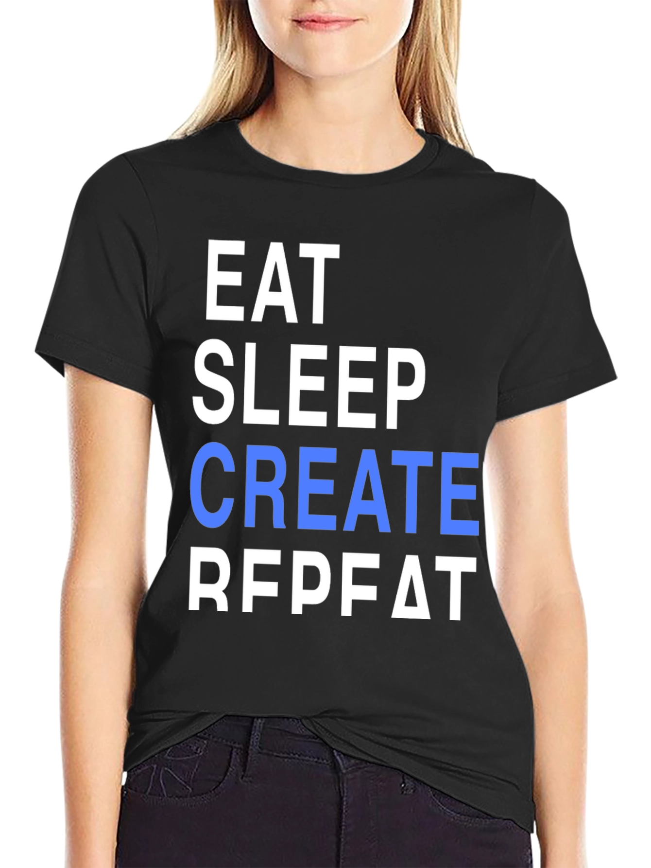 Eat Sleep Create Repeat Graphic Tee