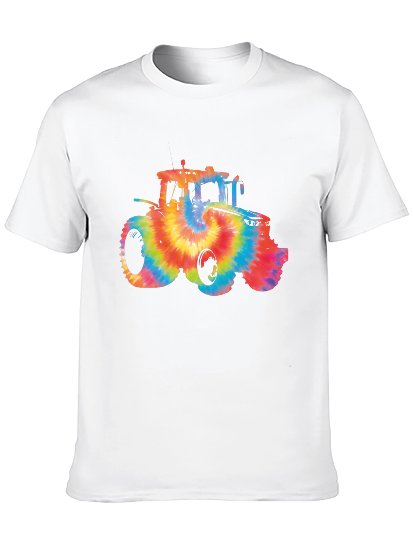 Tie Dye Tractor Graphic T-Shirt