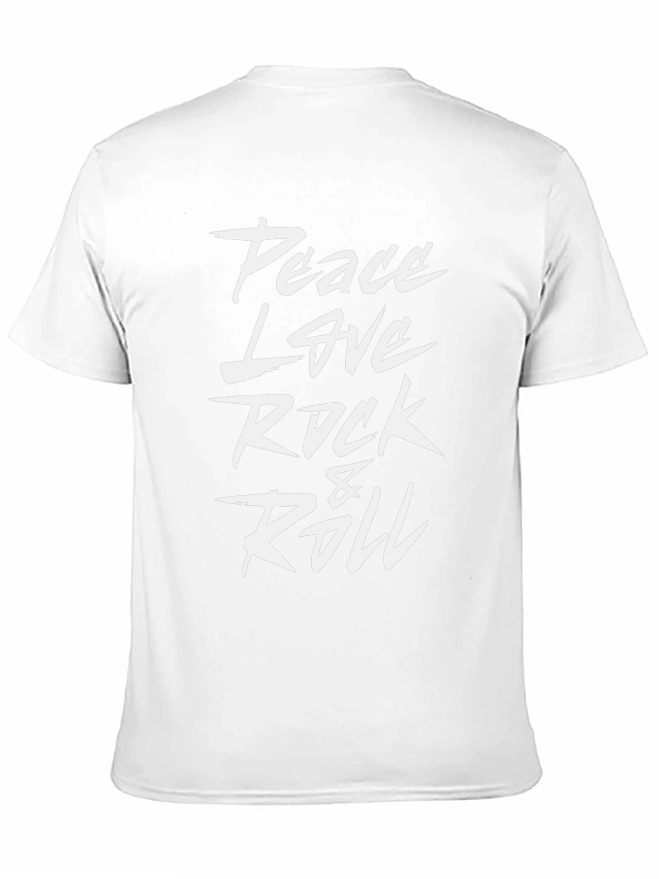 Peace Love Rock & Roll Black Graphic T-Shirt