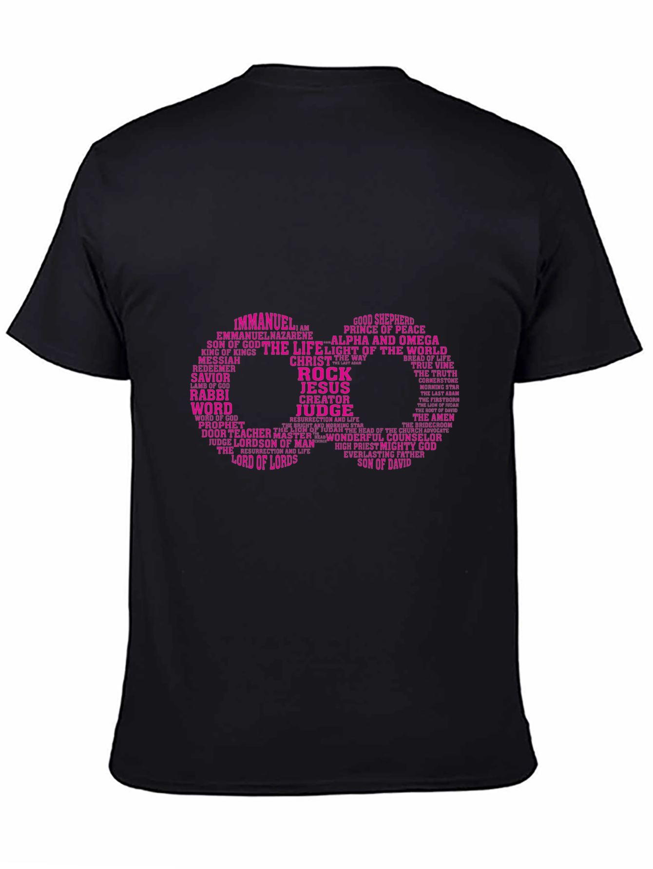 Faith Inspired Graphic Tee - Jesus Names Infinity Design