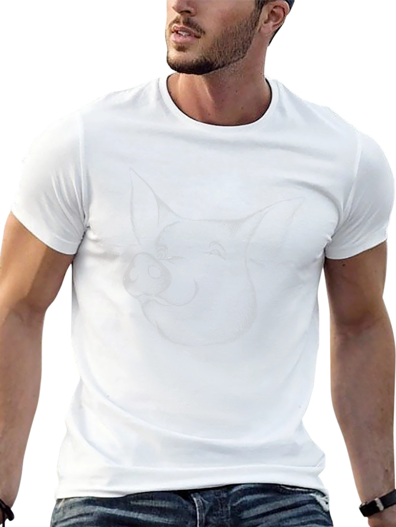 Black Pig Sketch Graphic Tee