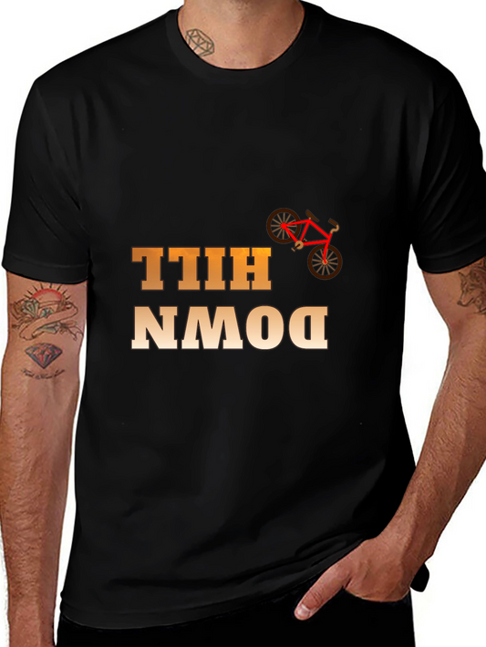 Downhill Bike Rider Graphic T-Shirt - Cool Cycling Tee