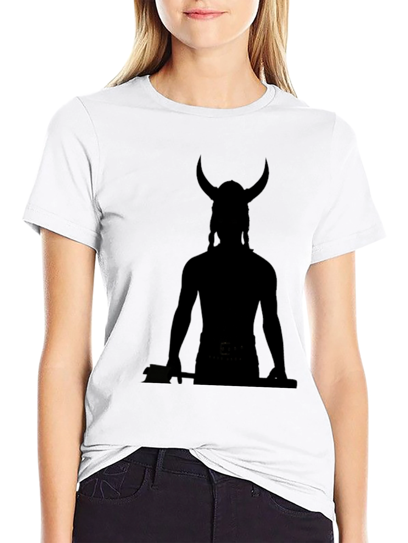 Viking Silhouette Black T-Shirt