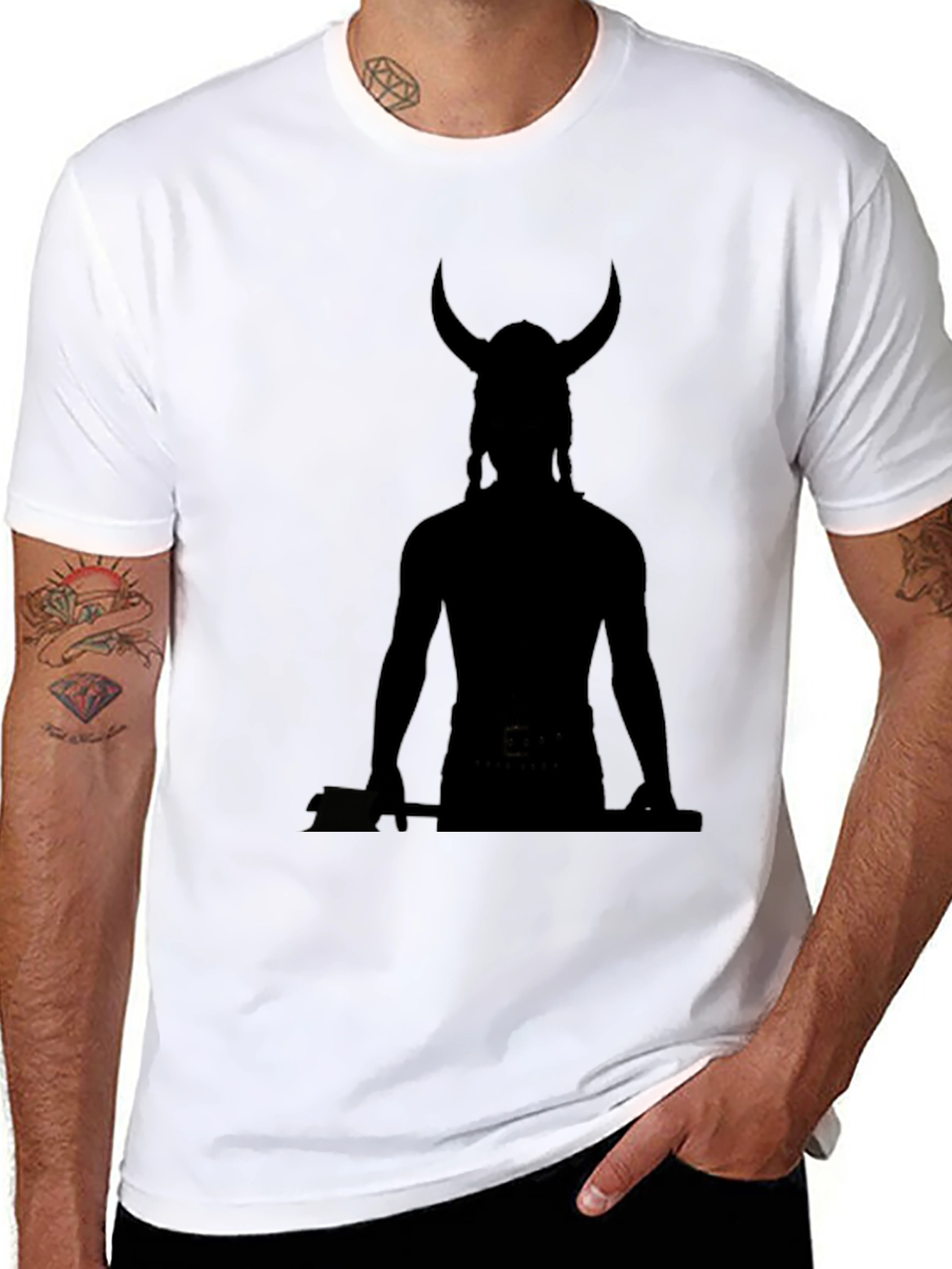 Viking Silhouette Black T-Shirt