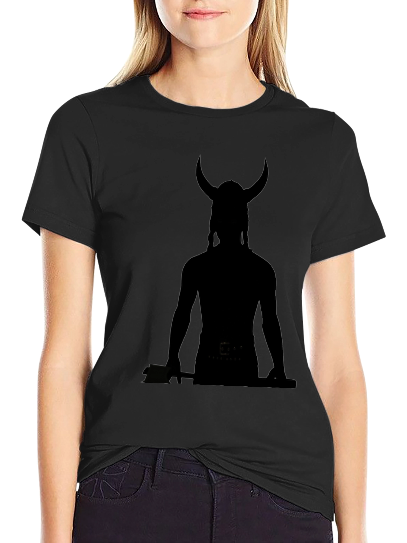 Viking Silhouette Black T-Shirt