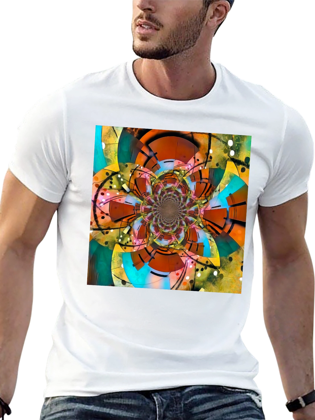 Fractal Flower T-Shirt - Abstract Art Tee