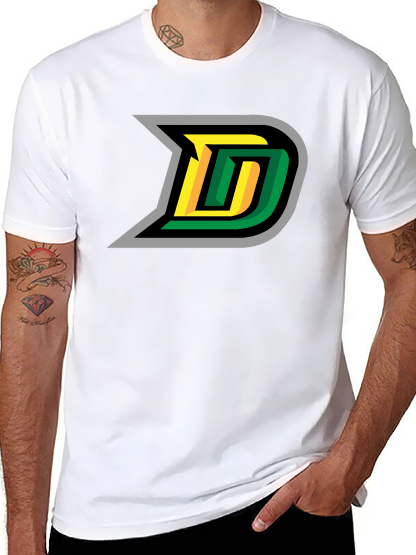 Retro D Logo Black T-Shirt