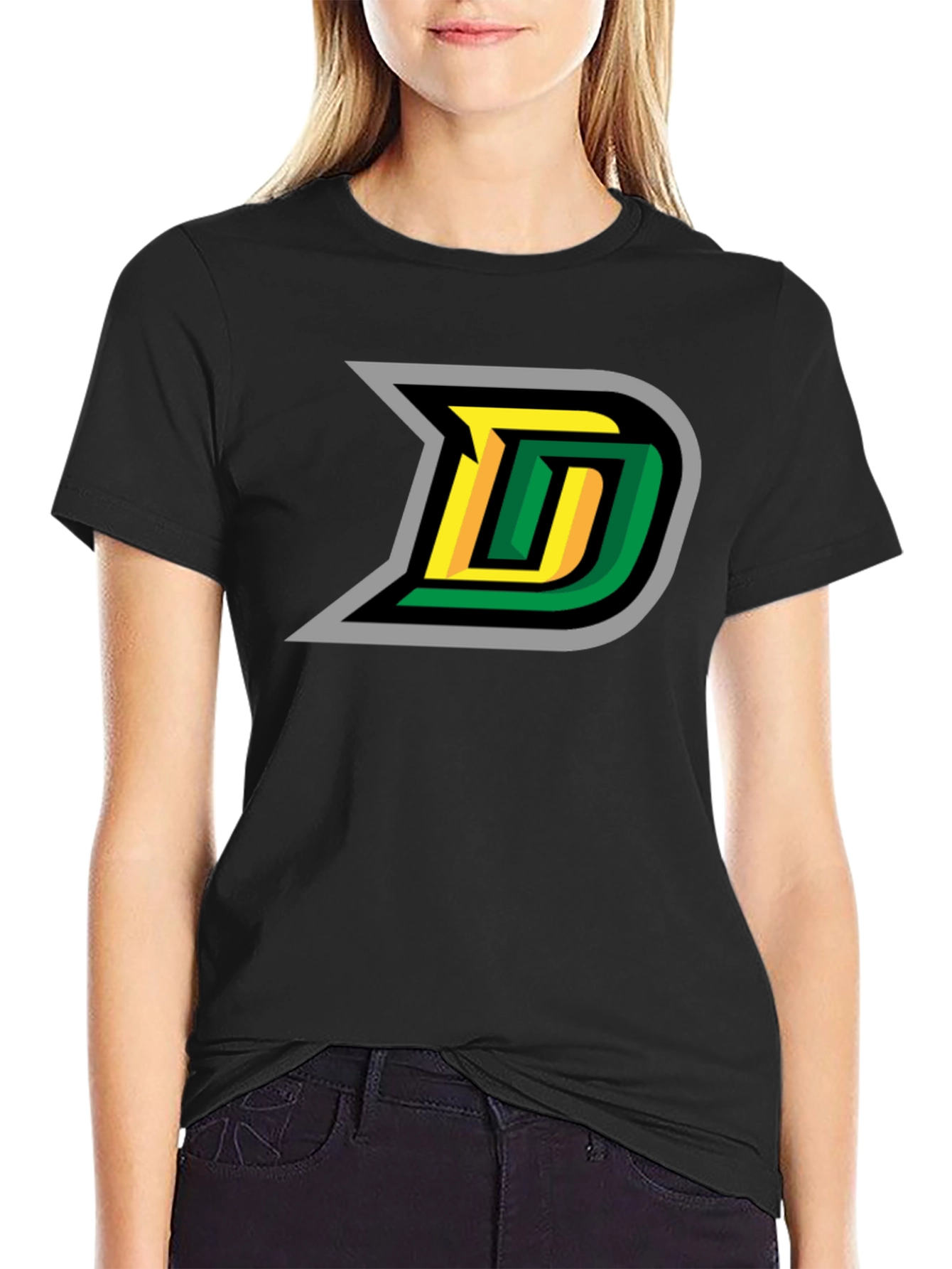 Retro D Logo Black T-Shirt