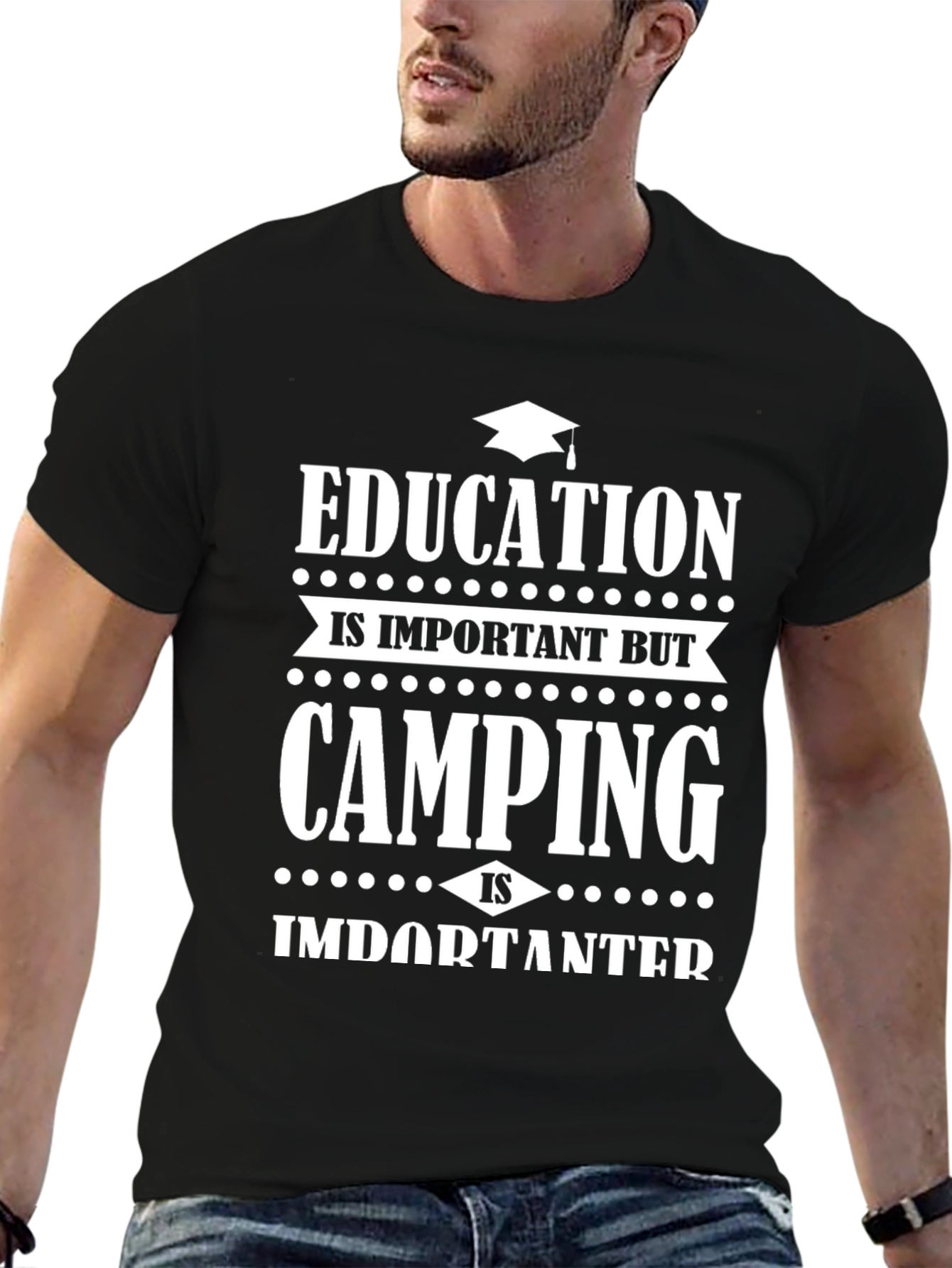 Camping is Importanter T-Shirt - Funny Camping Tee