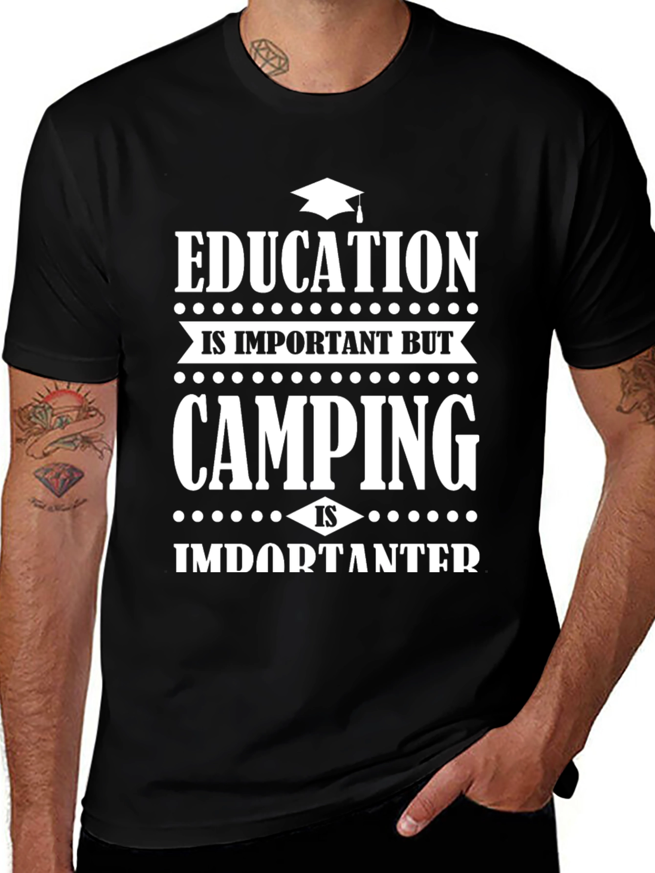 Camping is Importanter T-Shirt - Funny Camping Tee