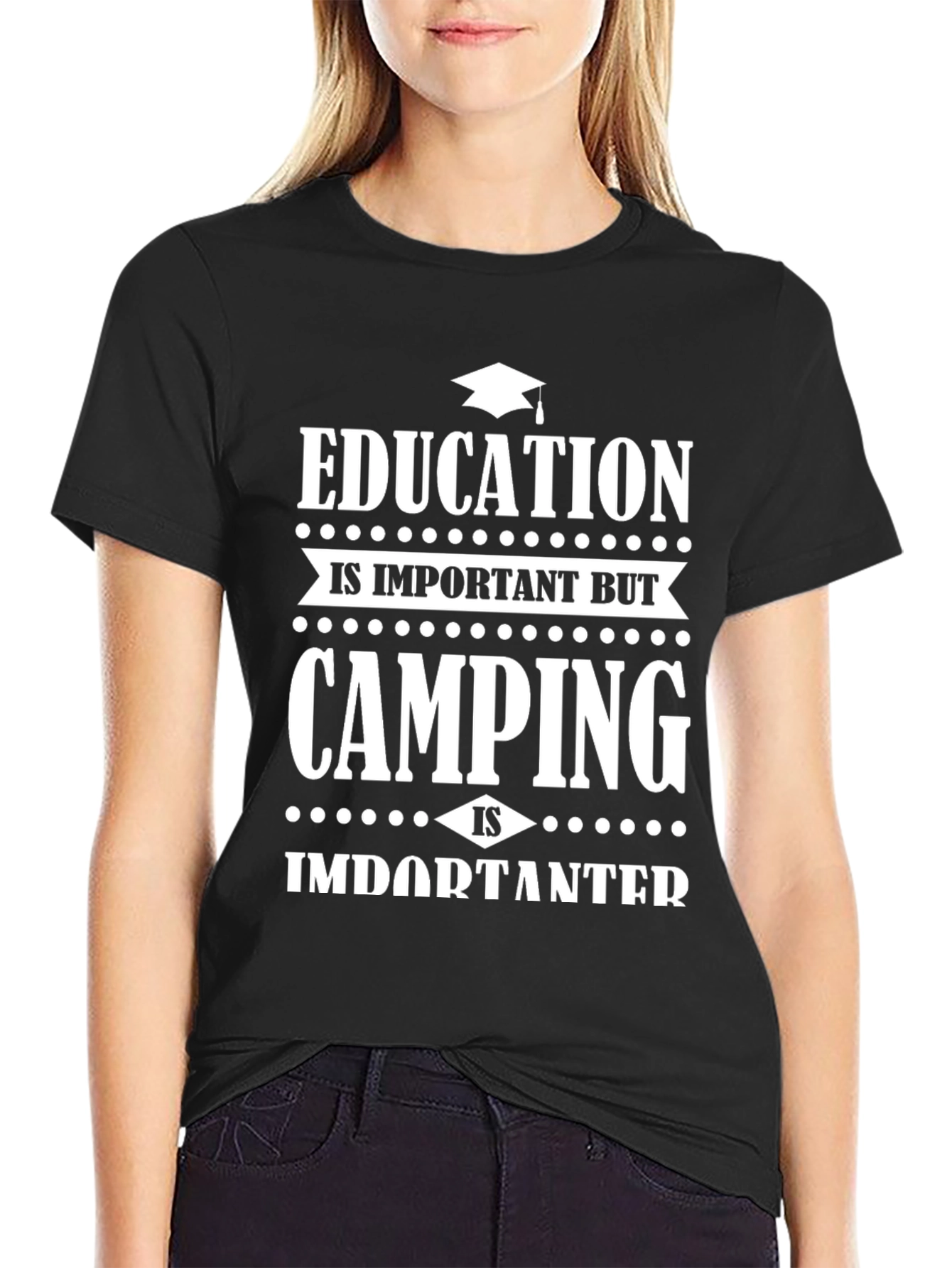 Camping is Importanter T-Shirt - Funny Camping Tee