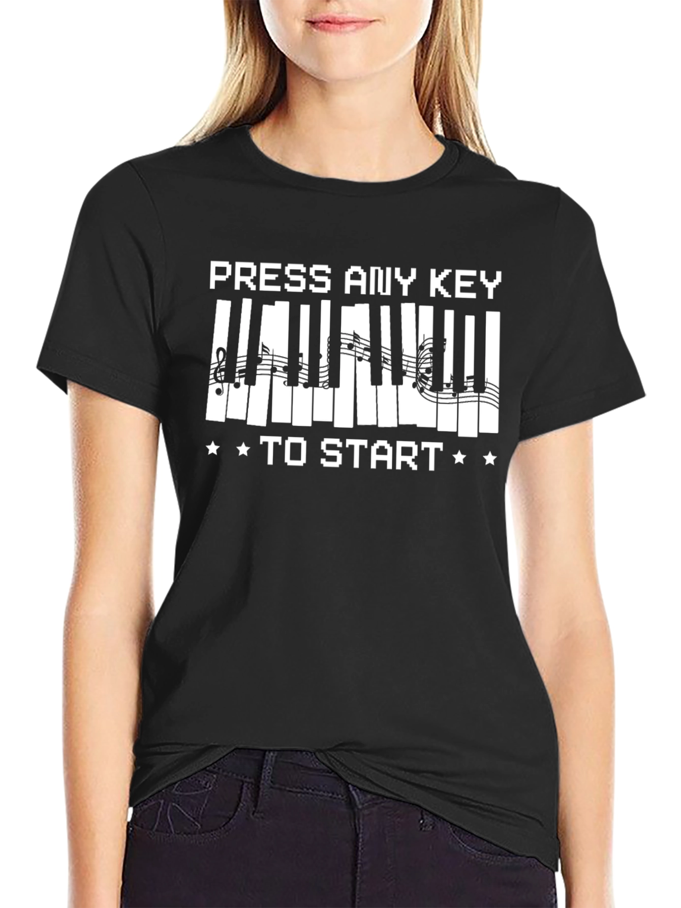 Press Any Key to Start Piano T-Shirt
