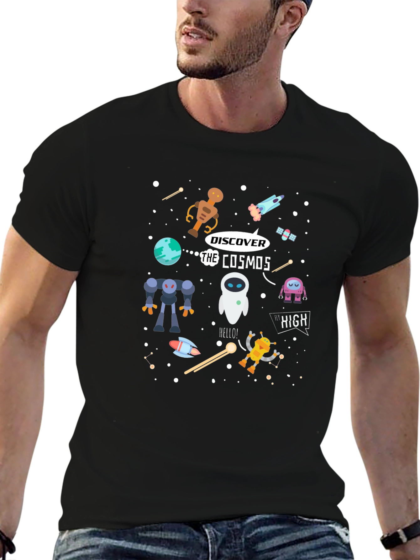 Cosmos Graphic T-Shirt - Sci-Fi Universe Design
