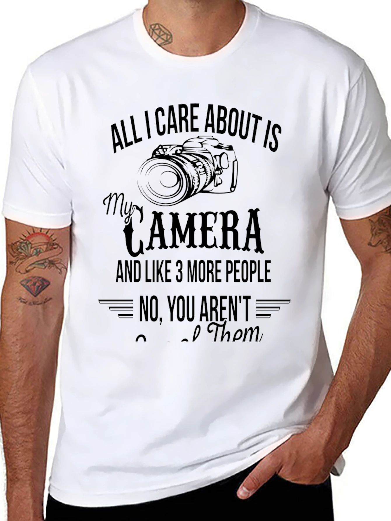 Photographer T-Shirt: Camera & 3 People