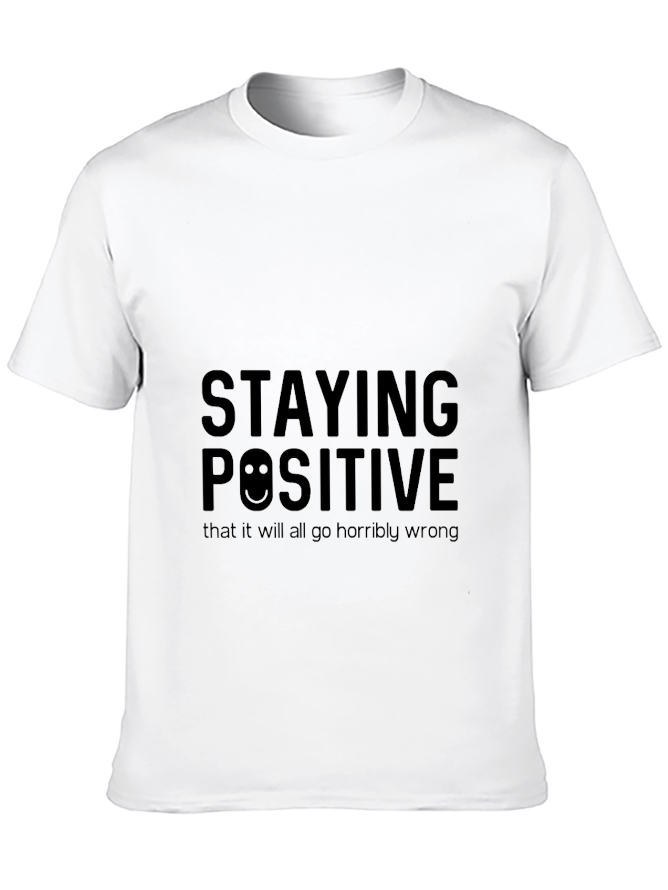 Staying Positive Graphic Black T-Shirt
