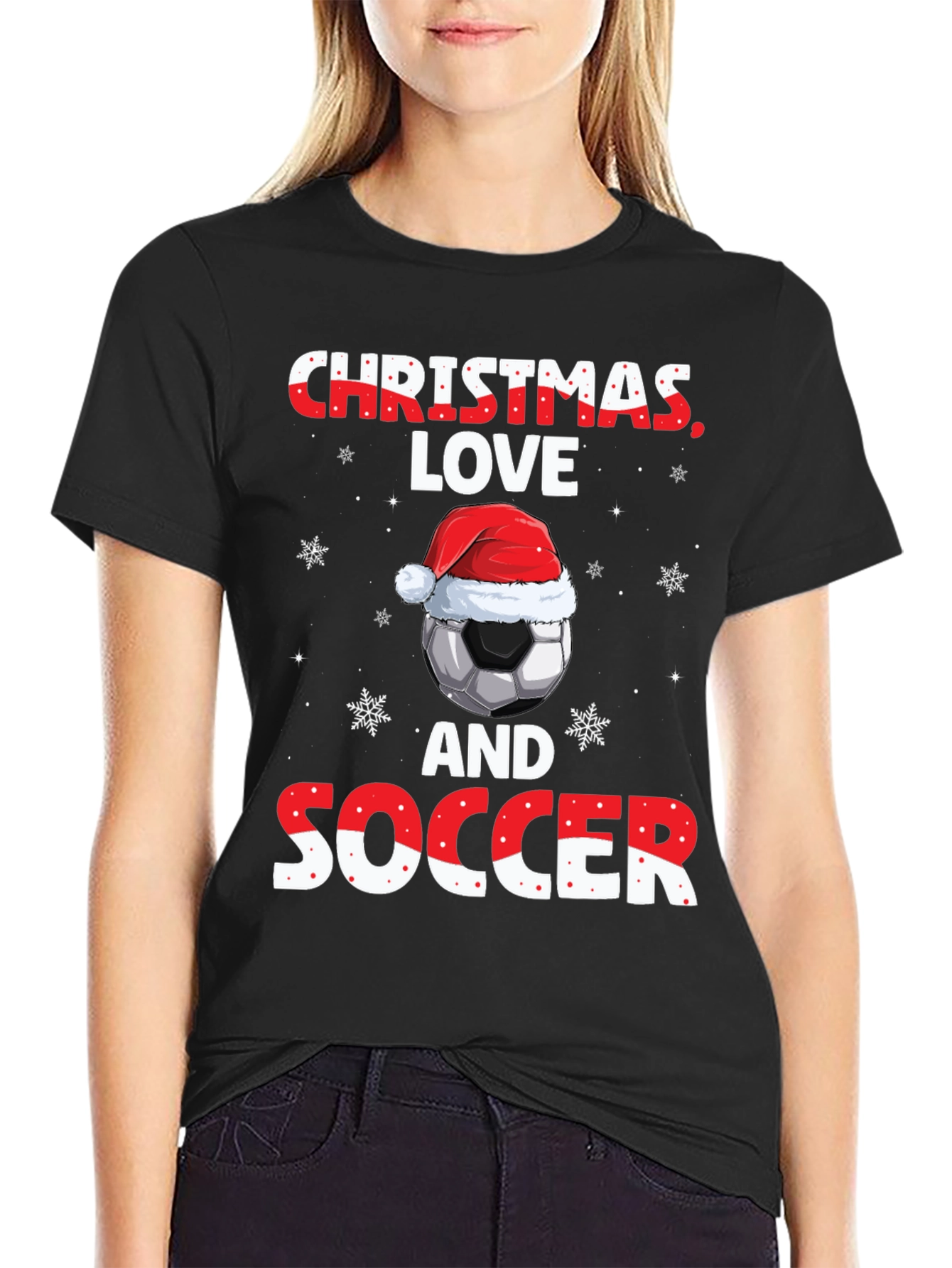 Christmas Love Soccer T-Shirt