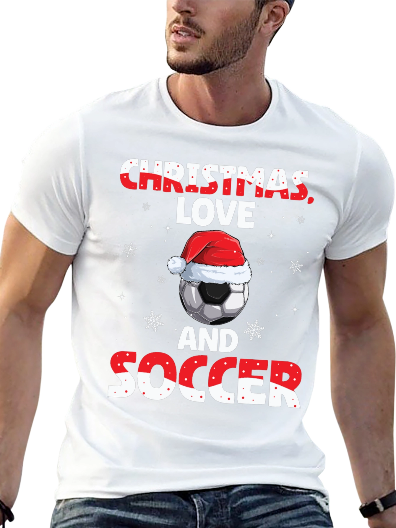 Christmas Love Soccer T-Shirt