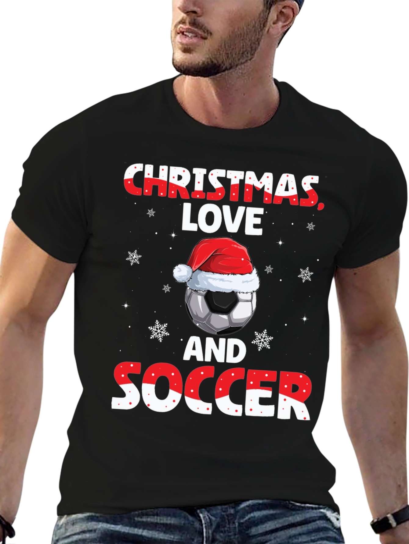 Christmas Love Soccer T-Shirt
