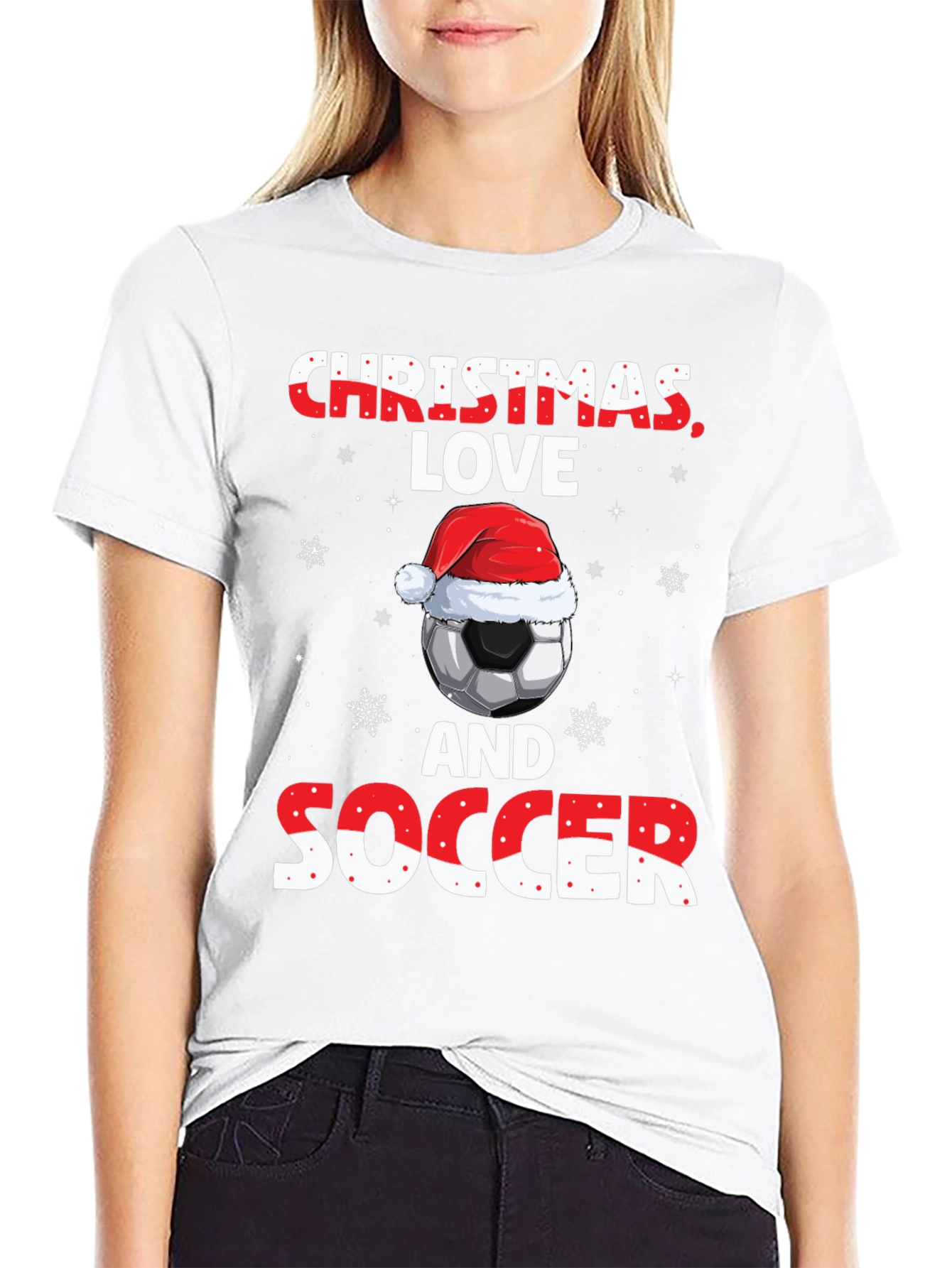 Christmas Love Soccer T-Shirt