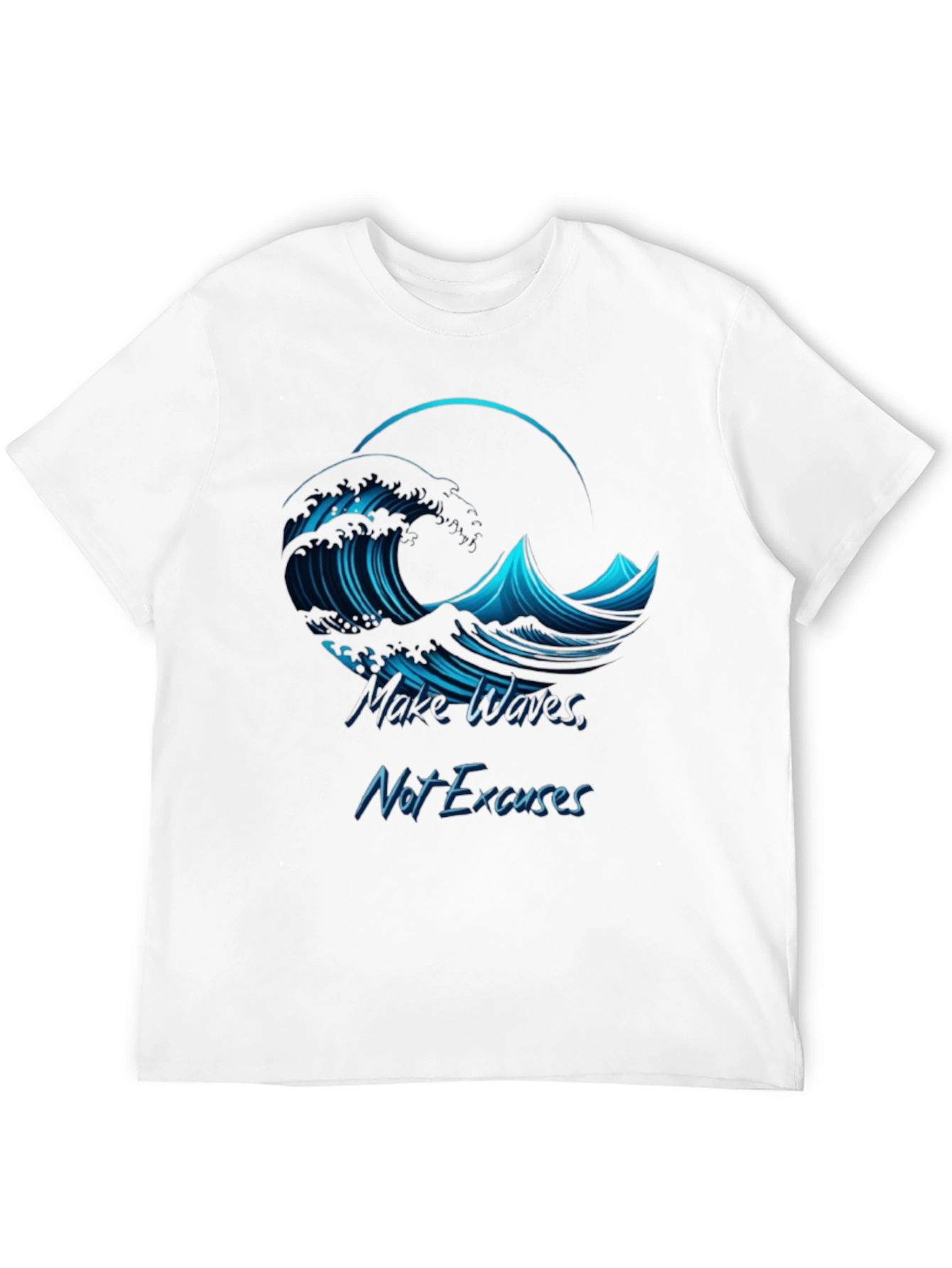 Motivation Wave Graphic Black T-Shirt