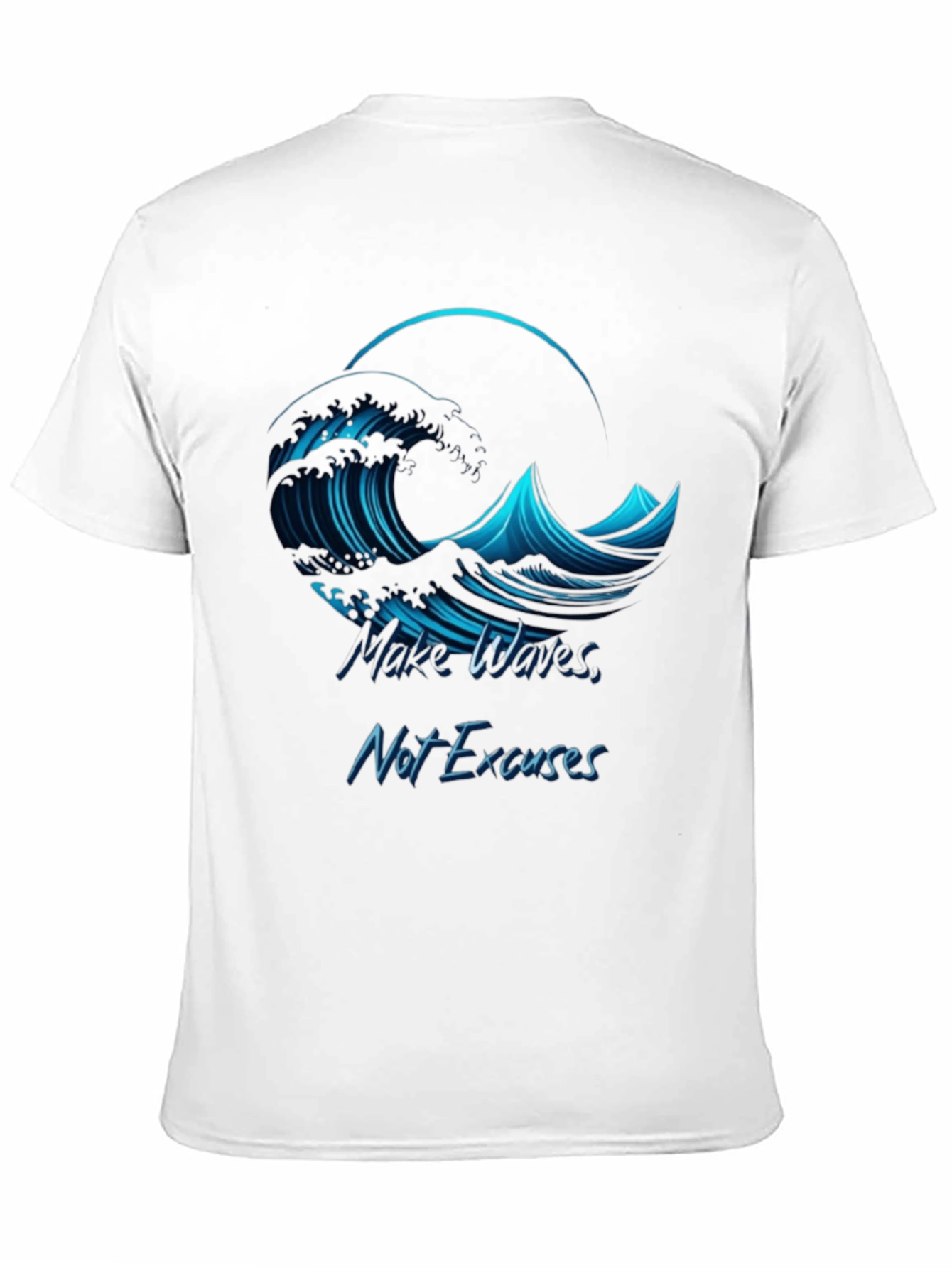 Motivation Wave Graphic Black T-Shirt