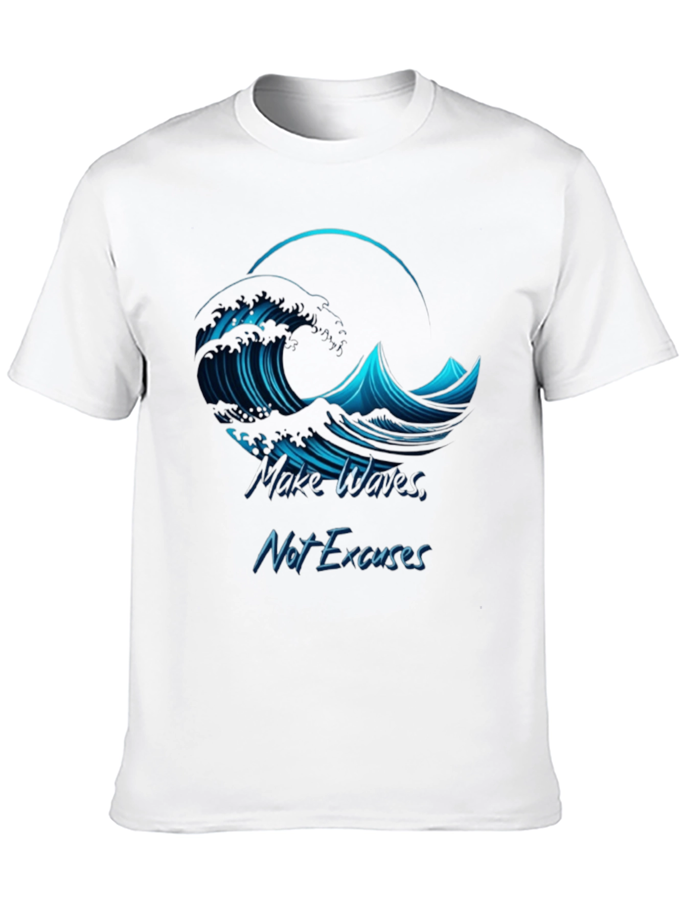 Motivation Wave Graphic Black T-Shirt