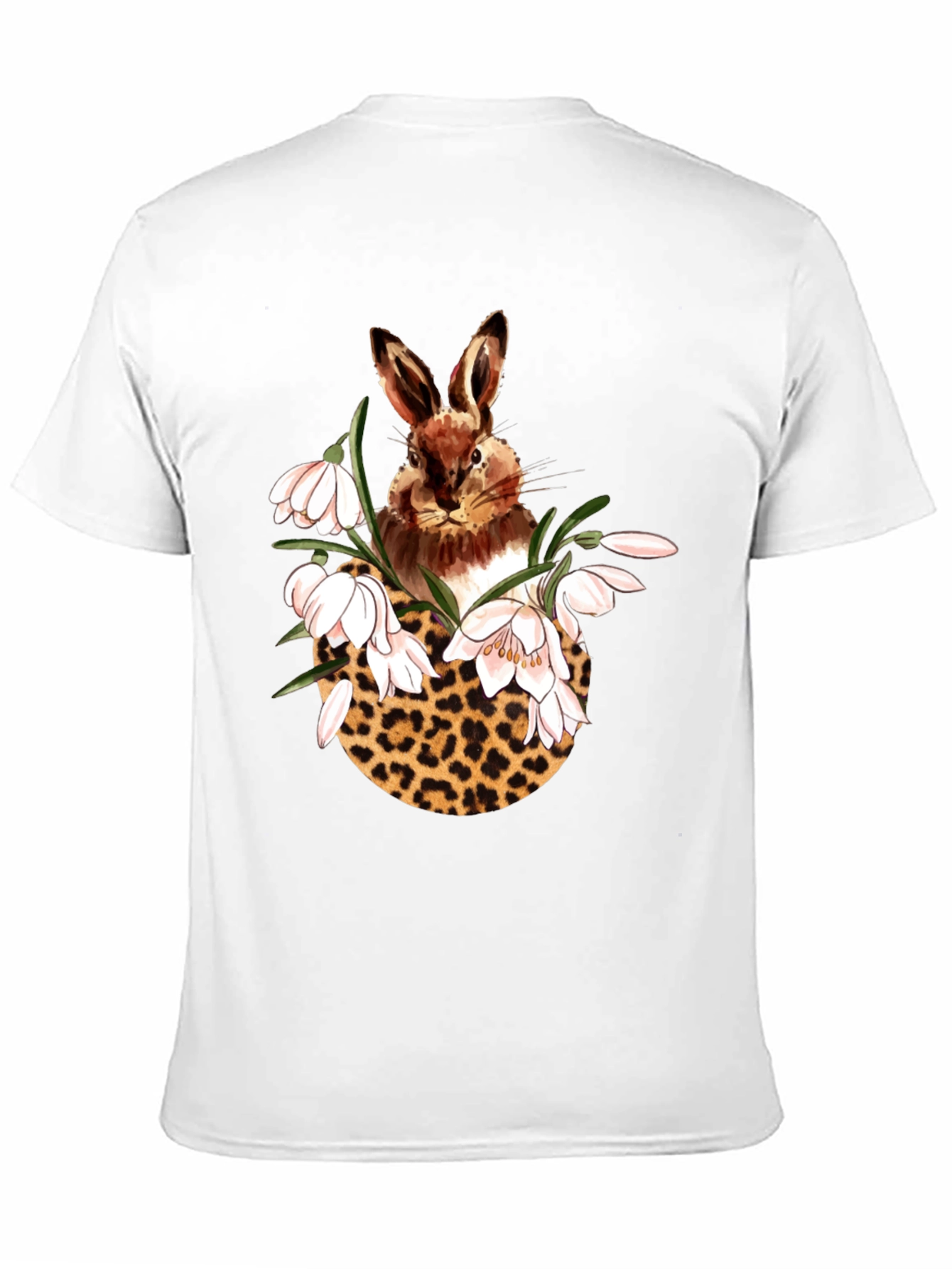 Rabbit Leopard Floral T-Shirt